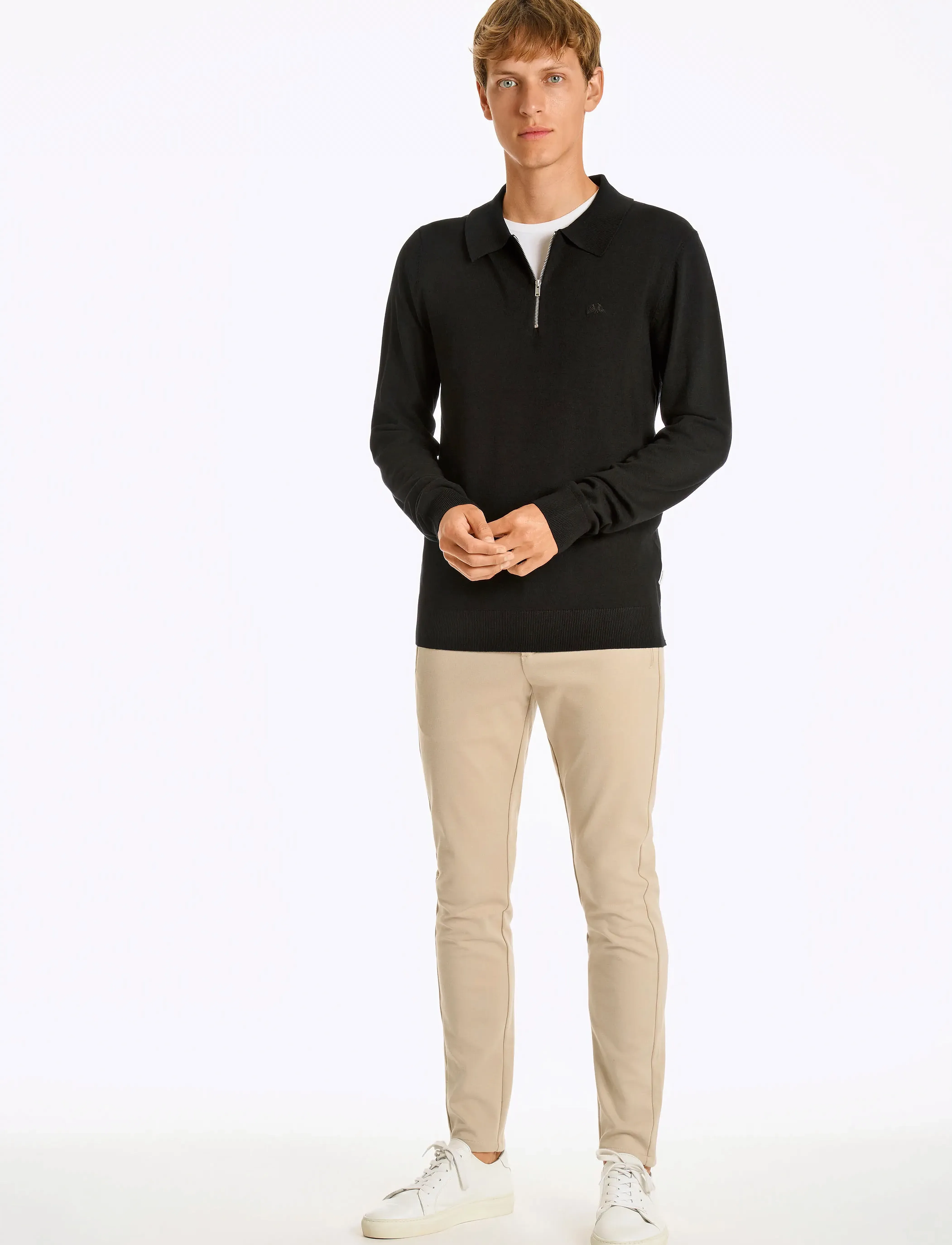Ecovero L/S Zip Polo 3