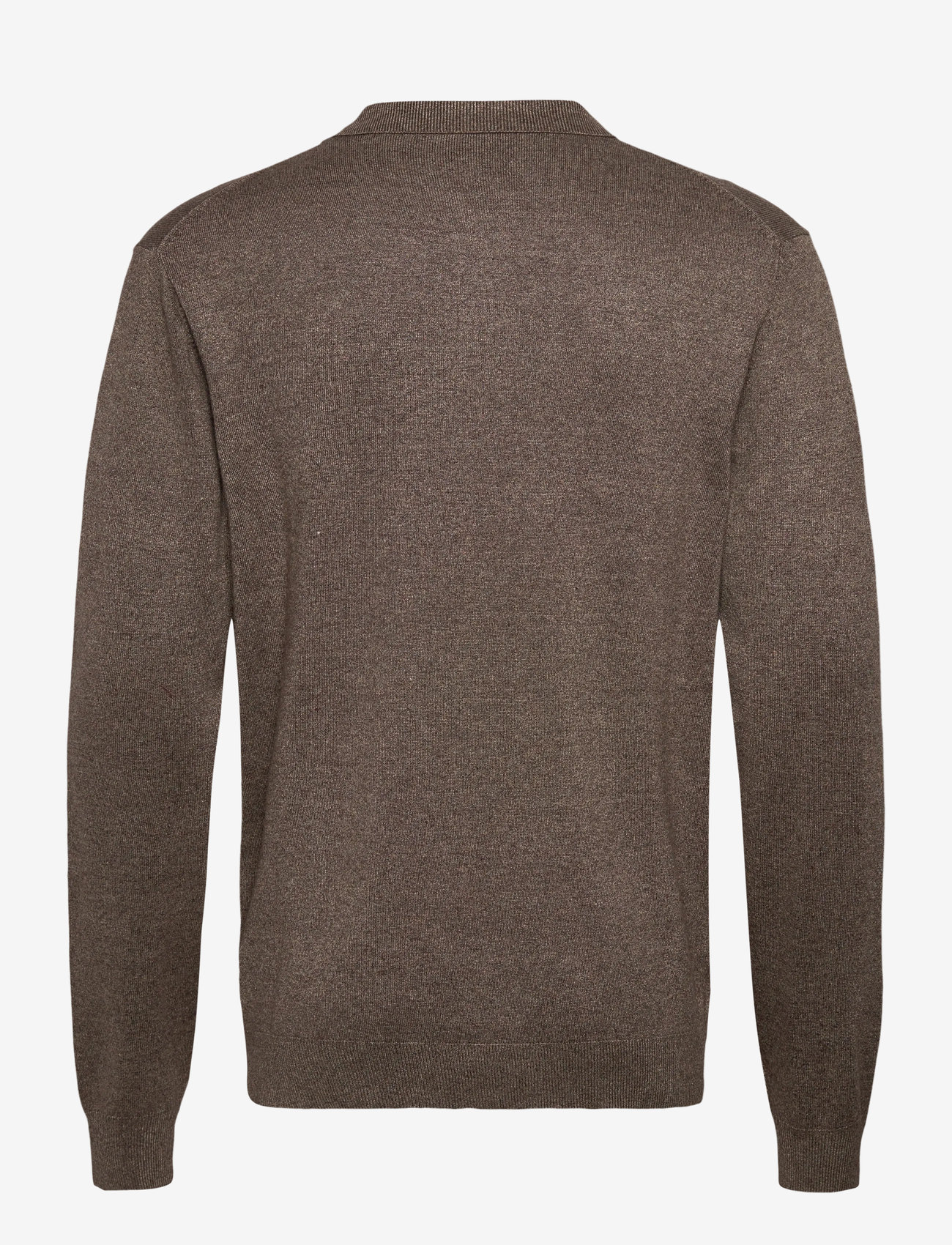 Lindbergh - Ecovero L/S zip polo - polostrik - brown blend - 1