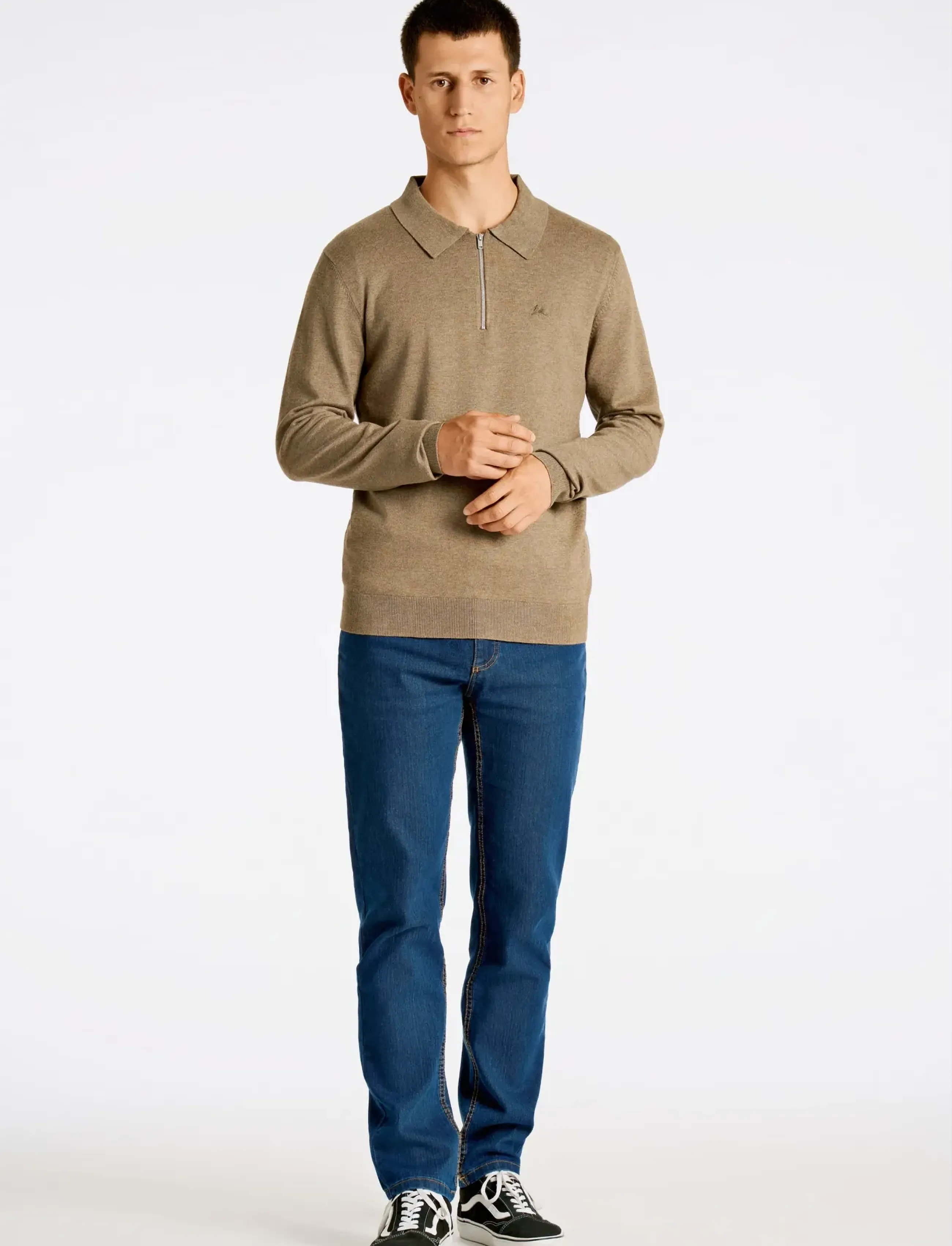 Ecovero L/S Zip Polo 2