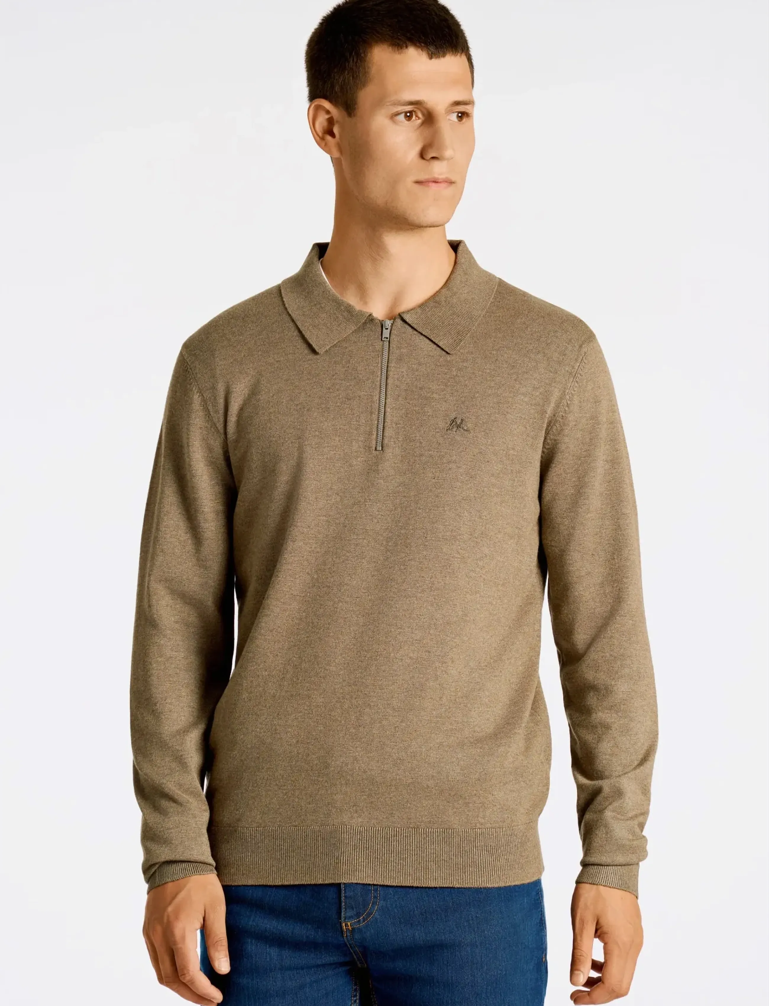 Ecovero L/S Zip Polo 9
