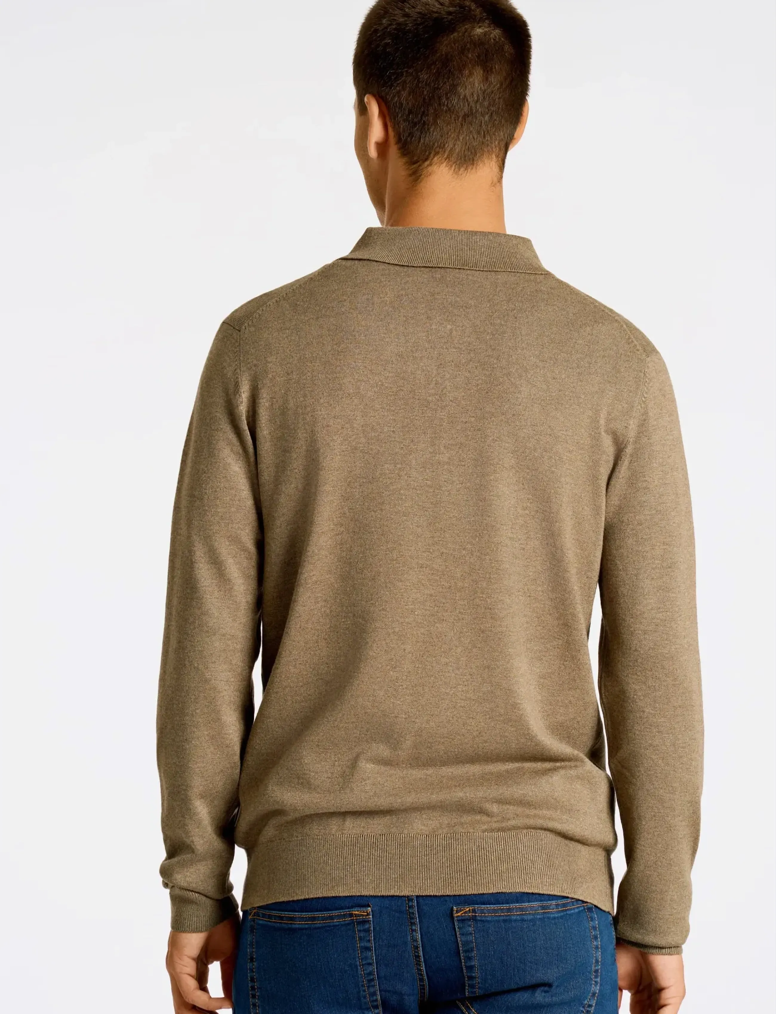 Ecovero L/S Zip Polo 10
