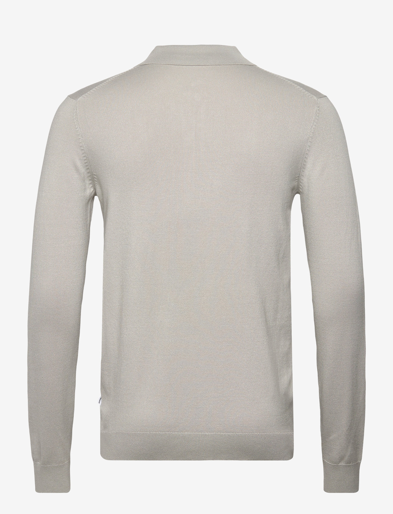 Lindbergh - Ecovero L/S zip polo - kootud polosärgid - lt grey - 1