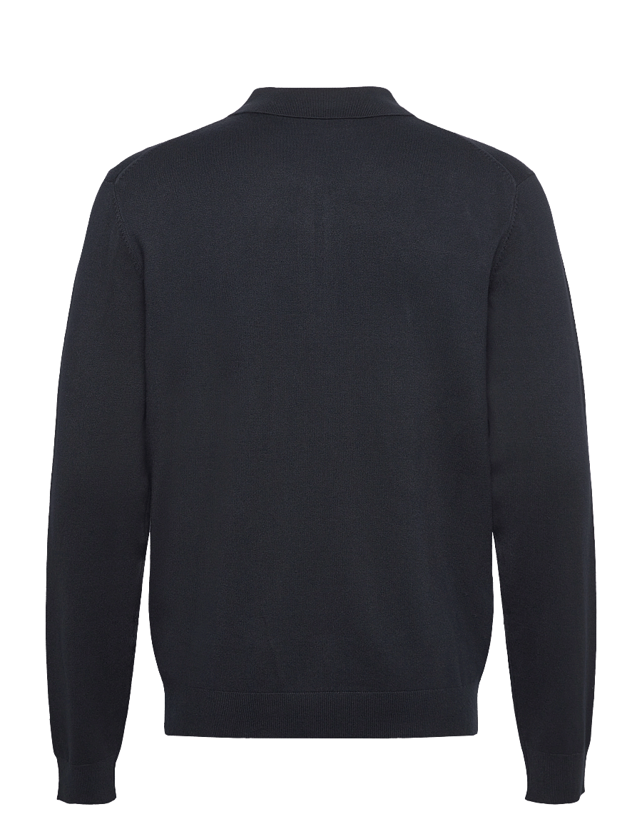 Lindbergh - Ecovero L/S zip polo - polos en tricot à manches longues - navy - 2