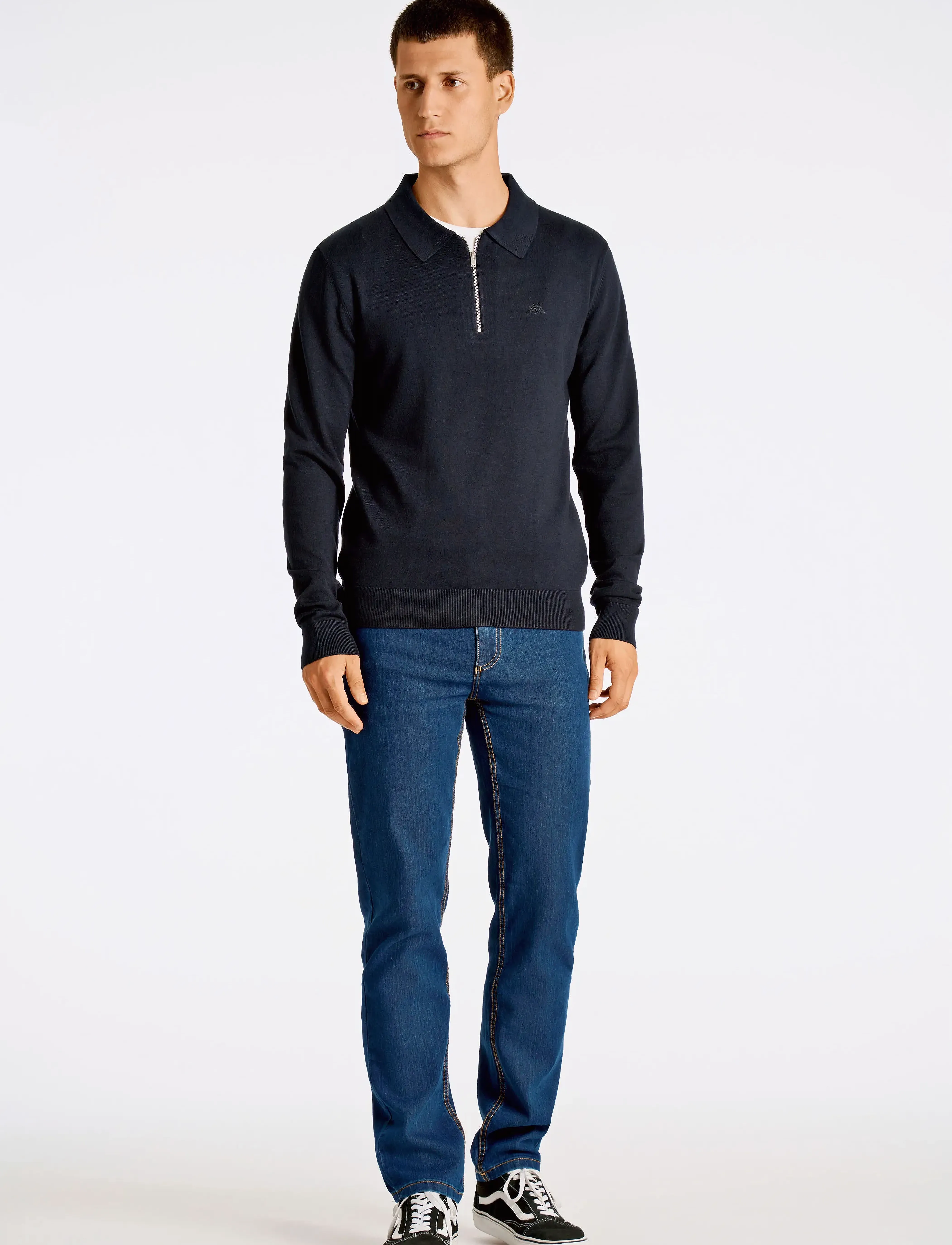 Ecovero L/S Zip Polo 3