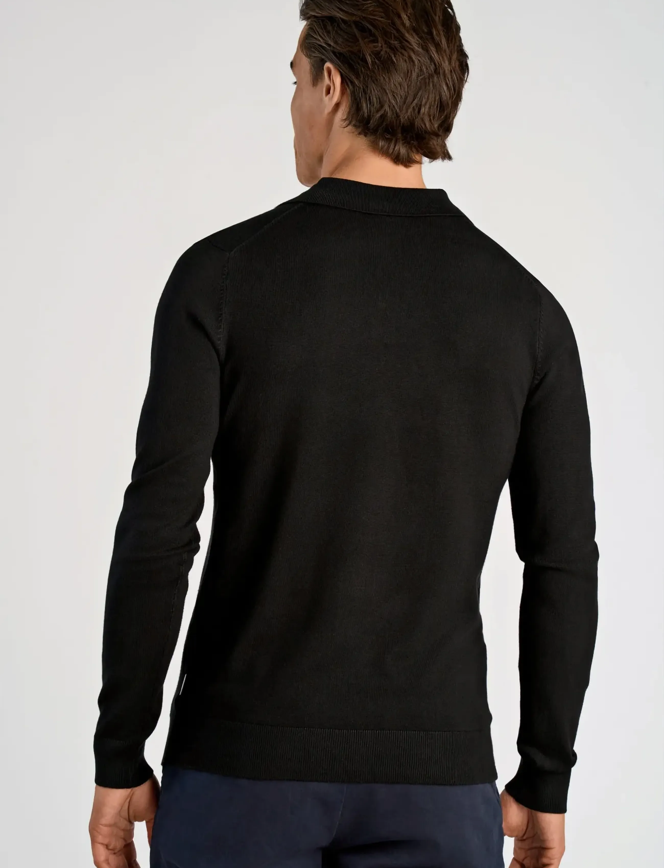 Ecovero L/S V-Neck Polo 3