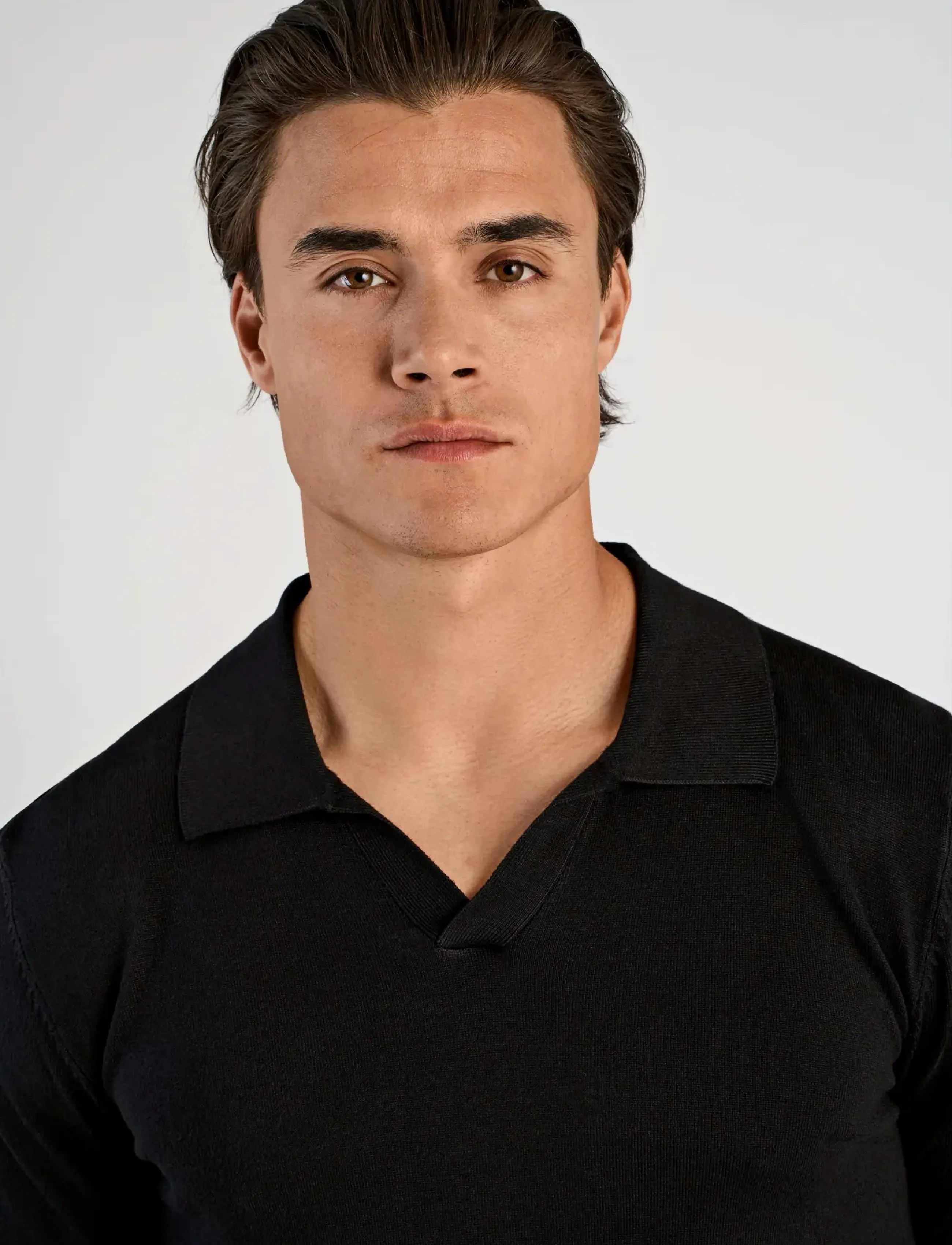 Ecovero L/S V-Neck Polo 4