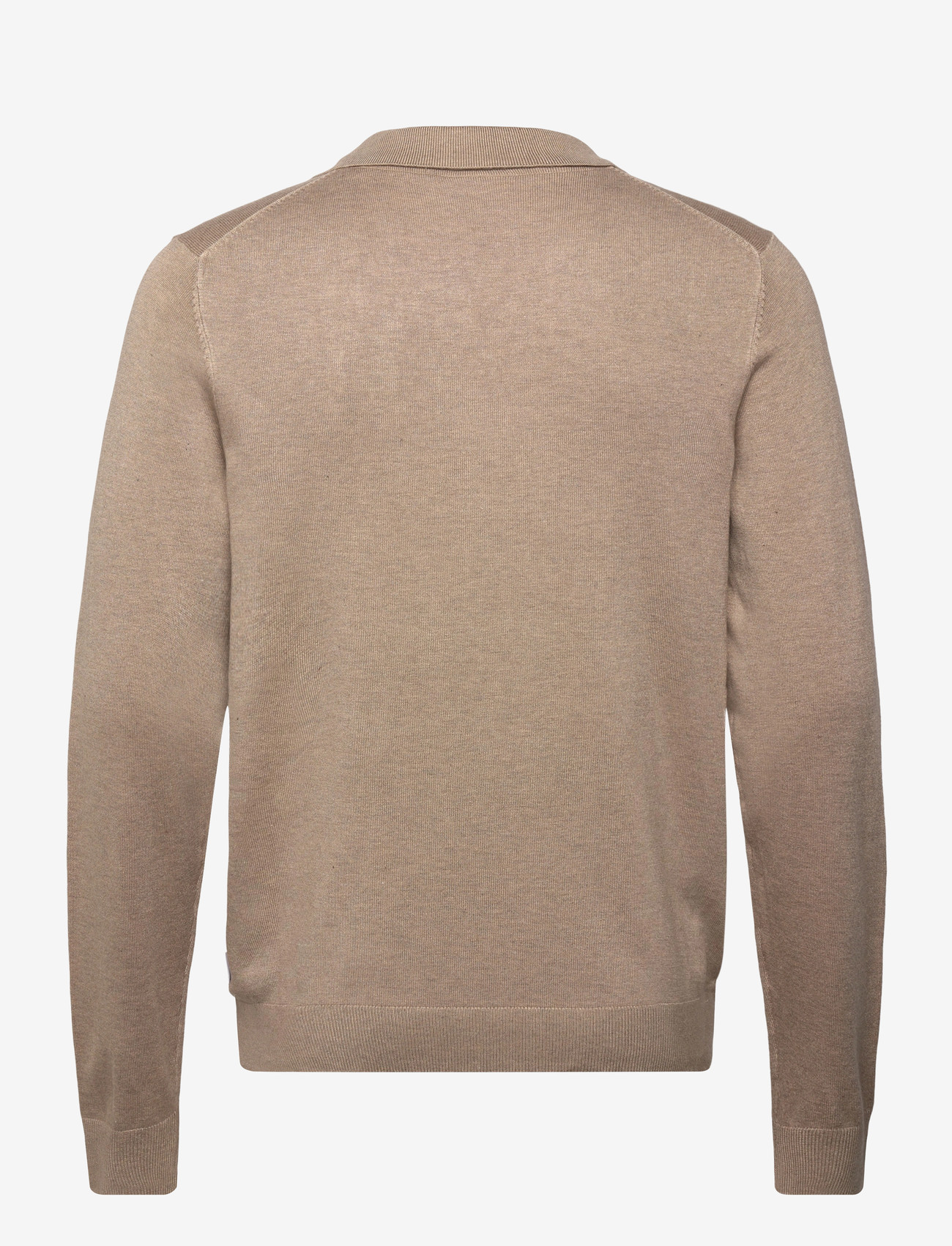Lindbergh - Ecovero L/S v-neck polo - polostrik - sand mel - 2