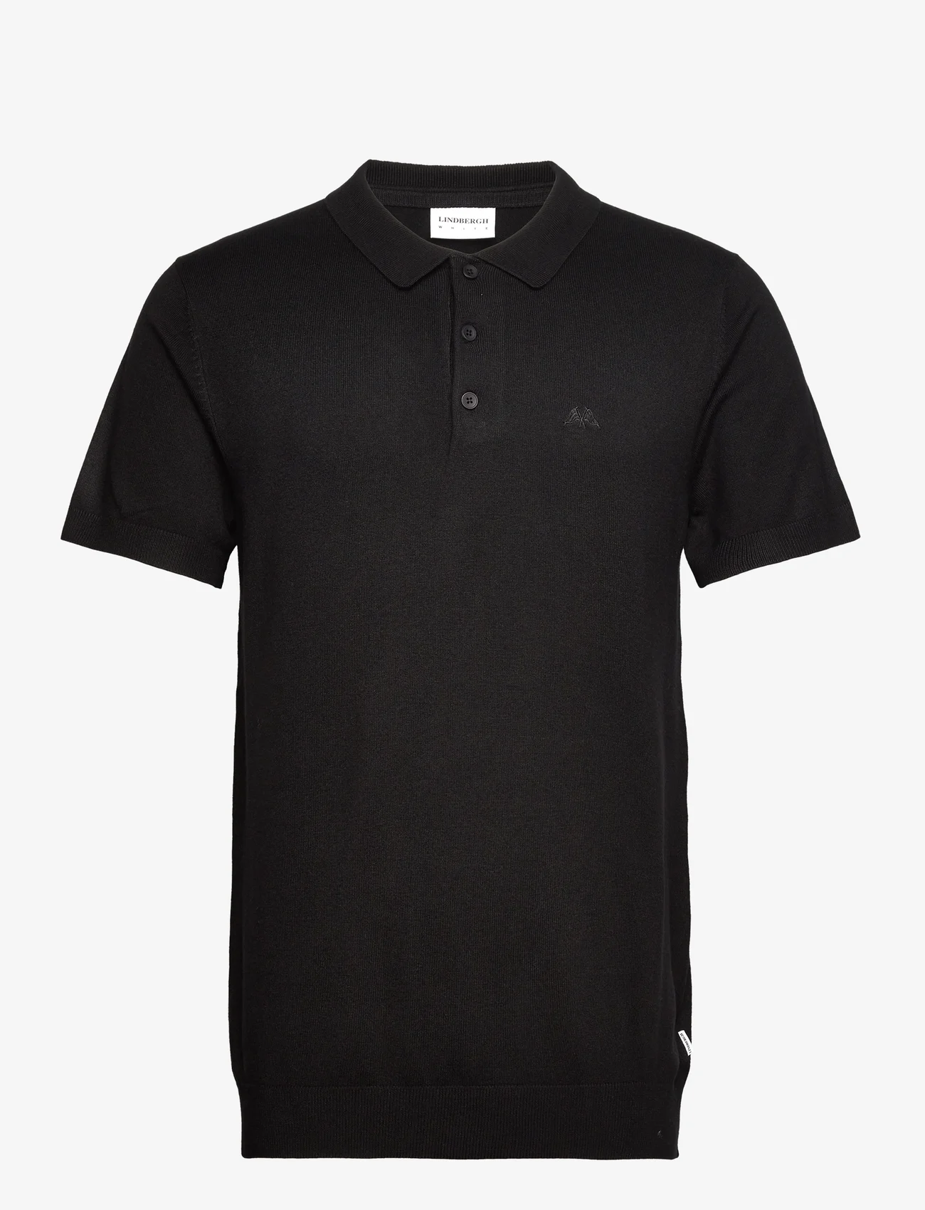 Lindbergh - S/S polo knit - lowest prices - black - 0