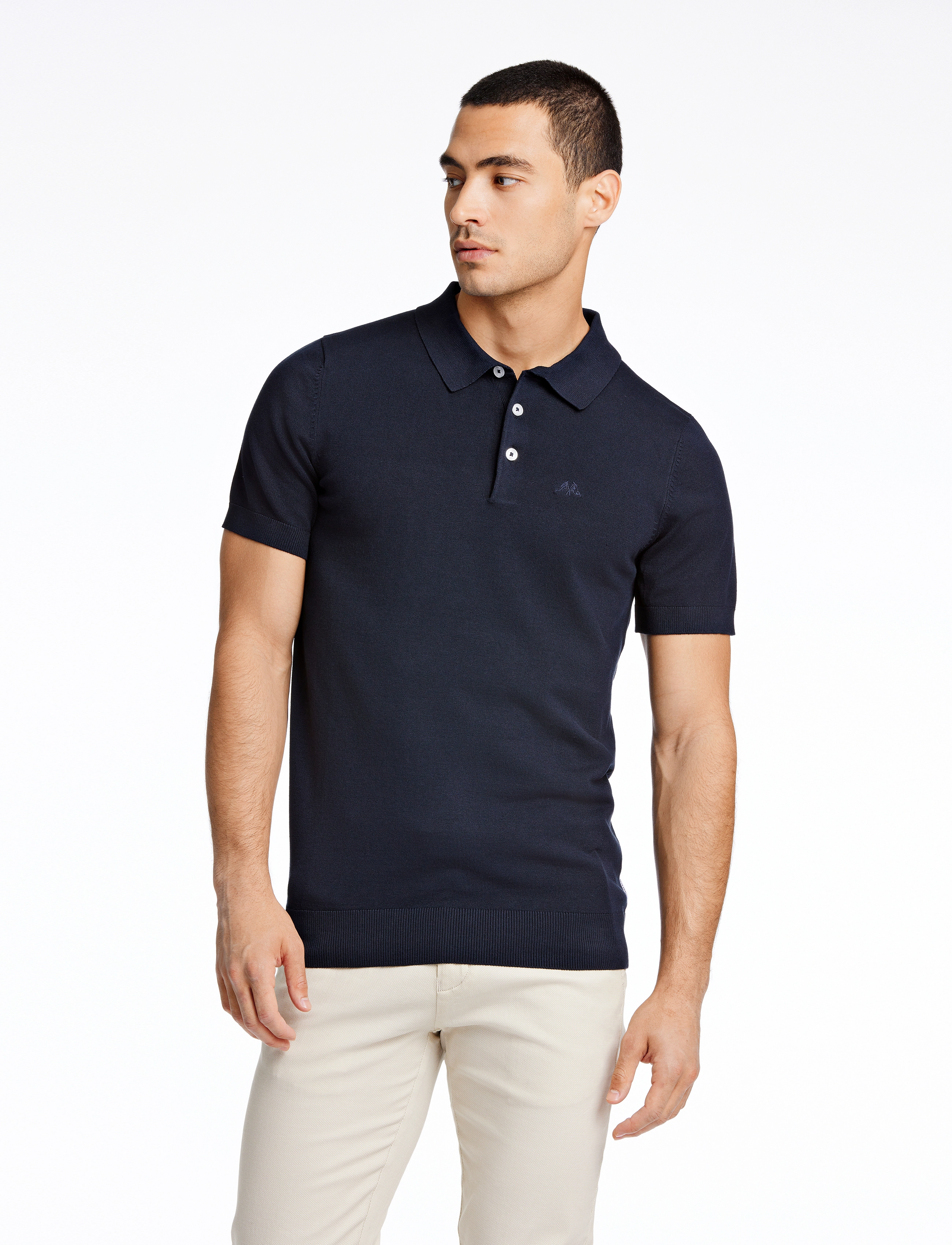 Lindbergh - S/S polo knit - navy - 2