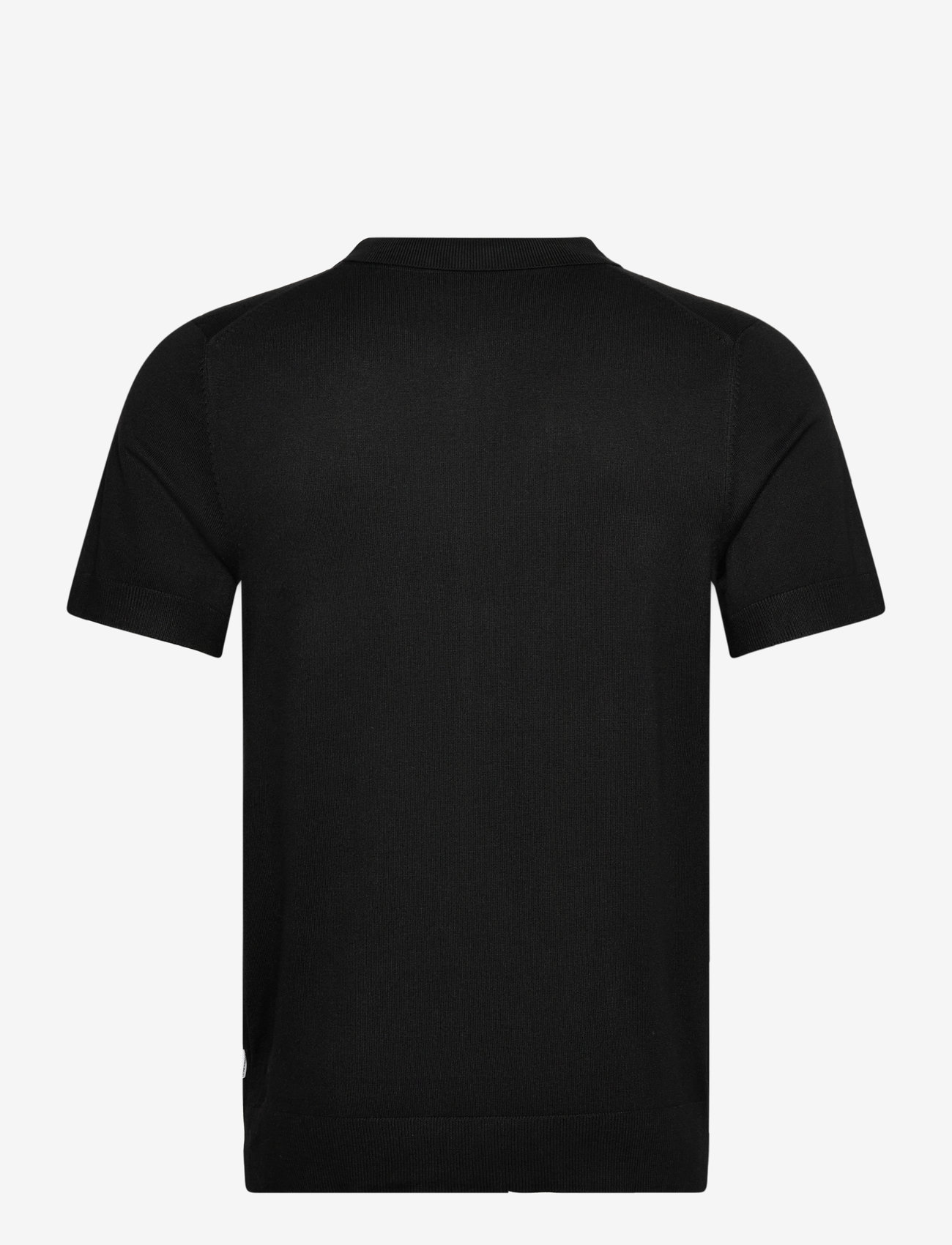 Lindbergh - Ecovero S/S cardigan w. collar - kortærmede skjorter - black - 1