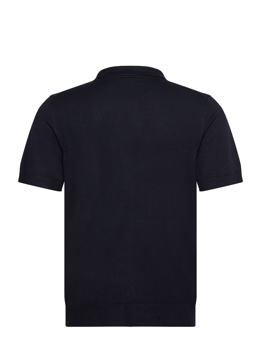 Lindbergh - Ecovero S/S cardigan w. collar - kortærmede skjorter - navy - 1