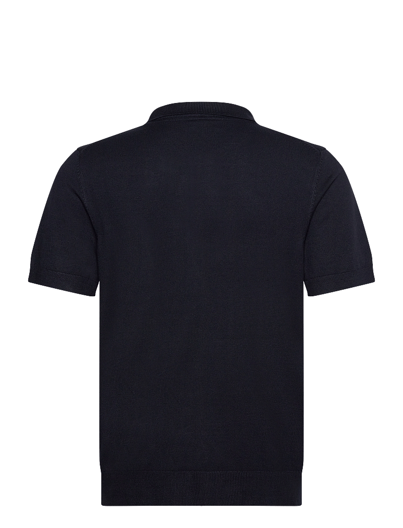 Lindbergh - Ecovero S/S cardigan w. collar - kortærmede skjorter - navy - 1