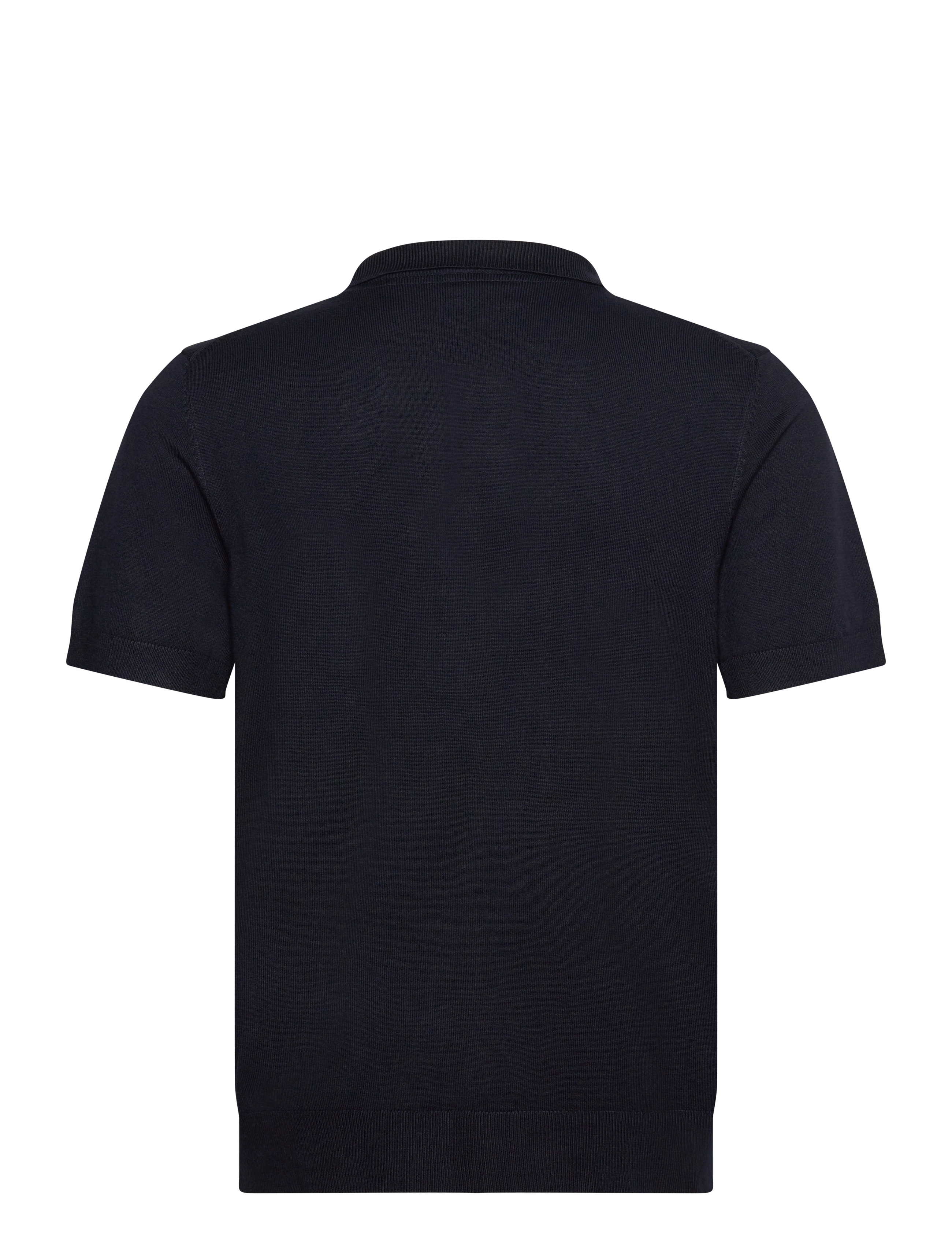 Lindbergh - Ecovero S/S cardigan w. collar - kurzarmhemden - navy - 1