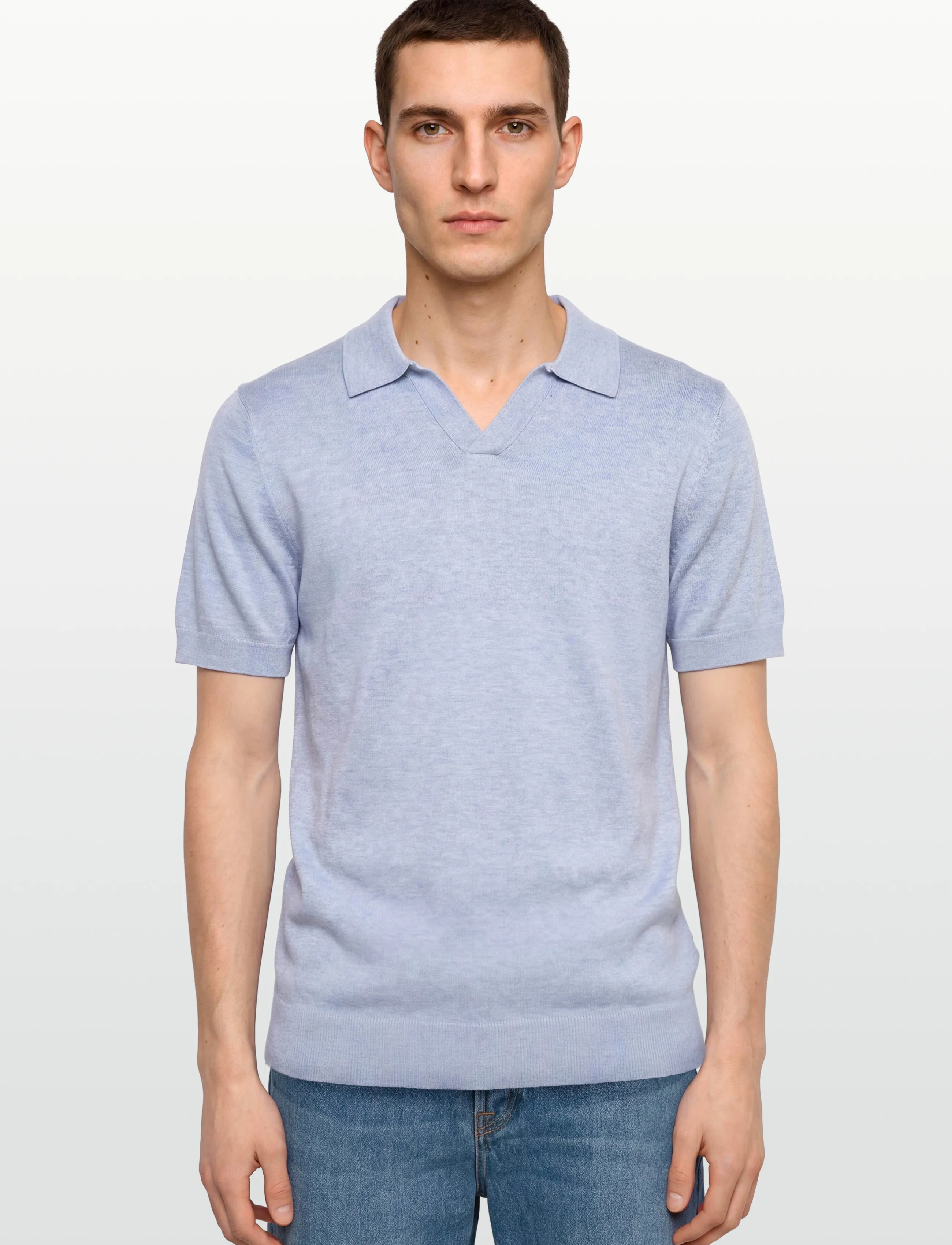 Ecovero S/S V-Neck Polo 2