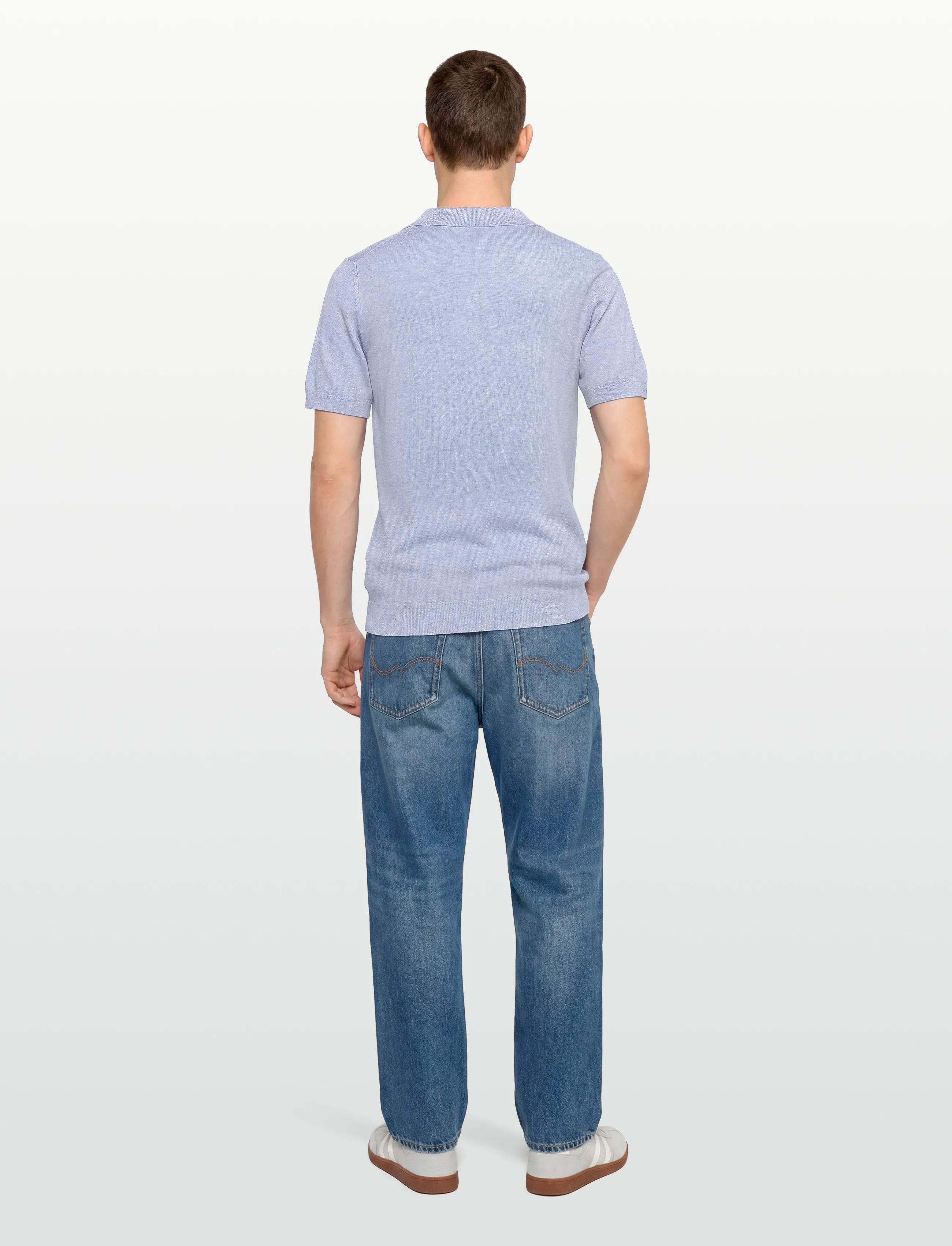 Ecovero S/S V-Neck Polo 3