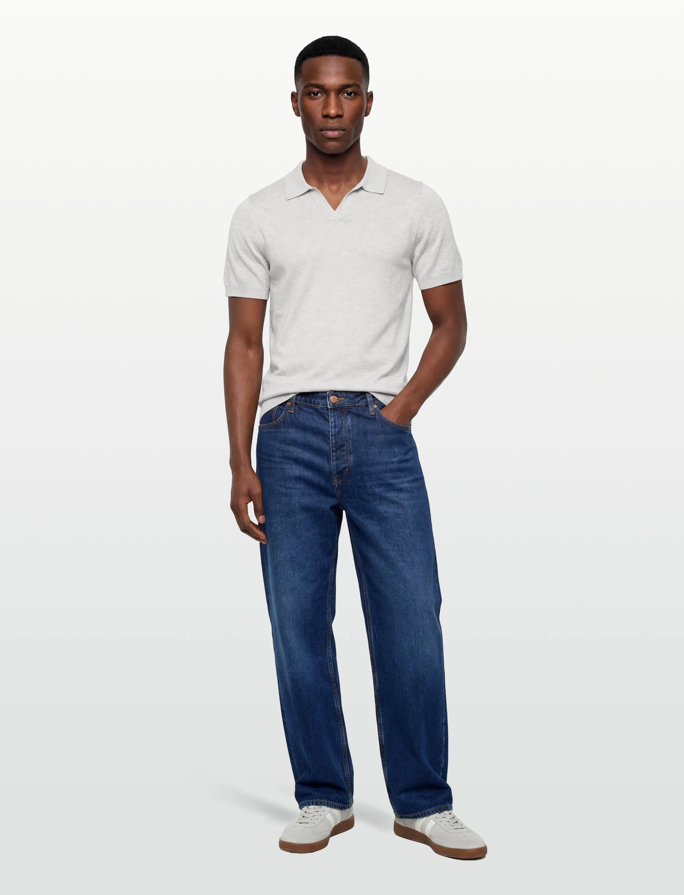 Ecovero S/S V-Neck Polo