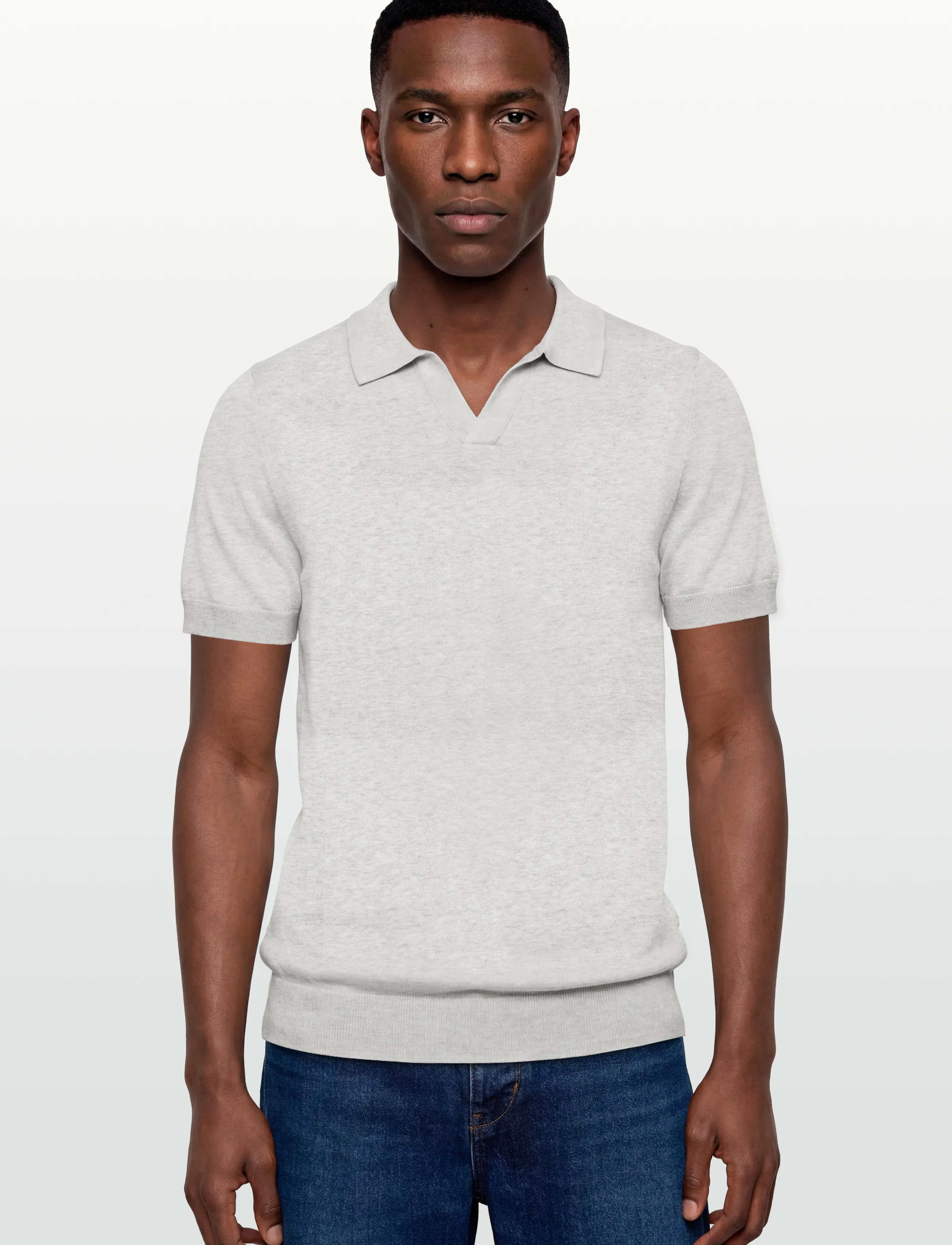 Ecovero S/S V-Neck Polo 2