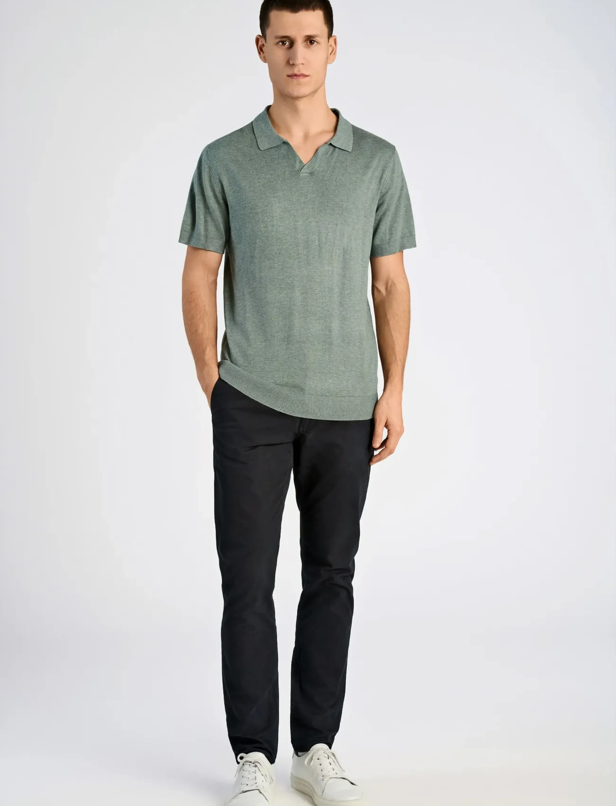 Ecovero S/S V-Neck Polo