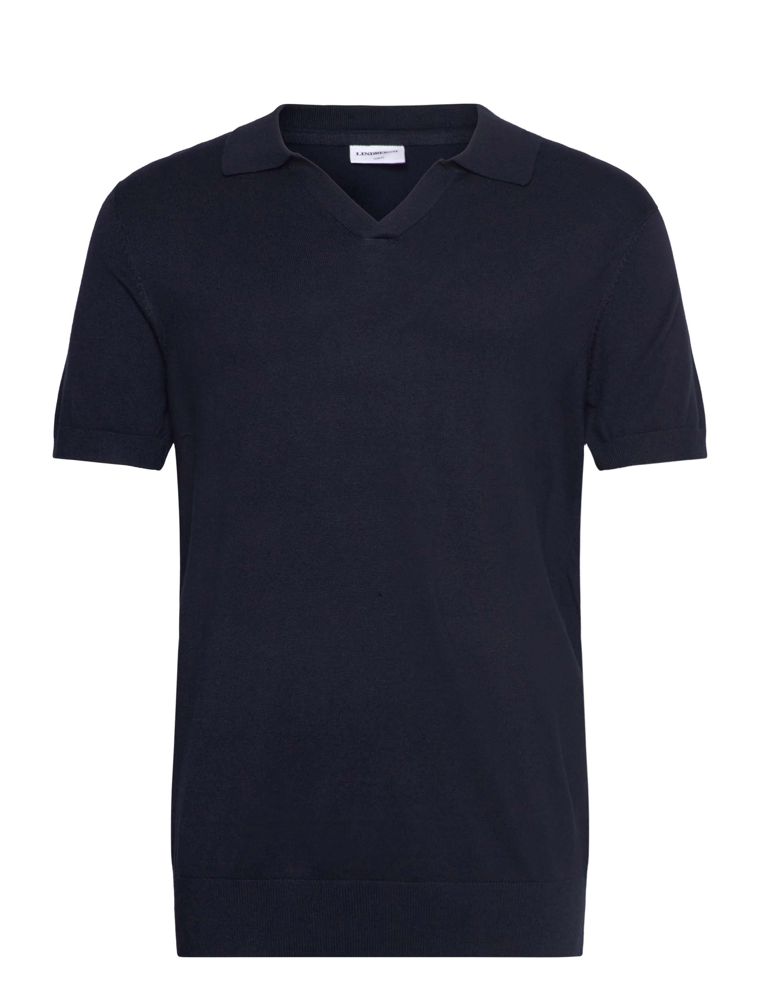 Lindbergh Ecovero S/S v-neck polo - Lindbergh - NAVY / navy