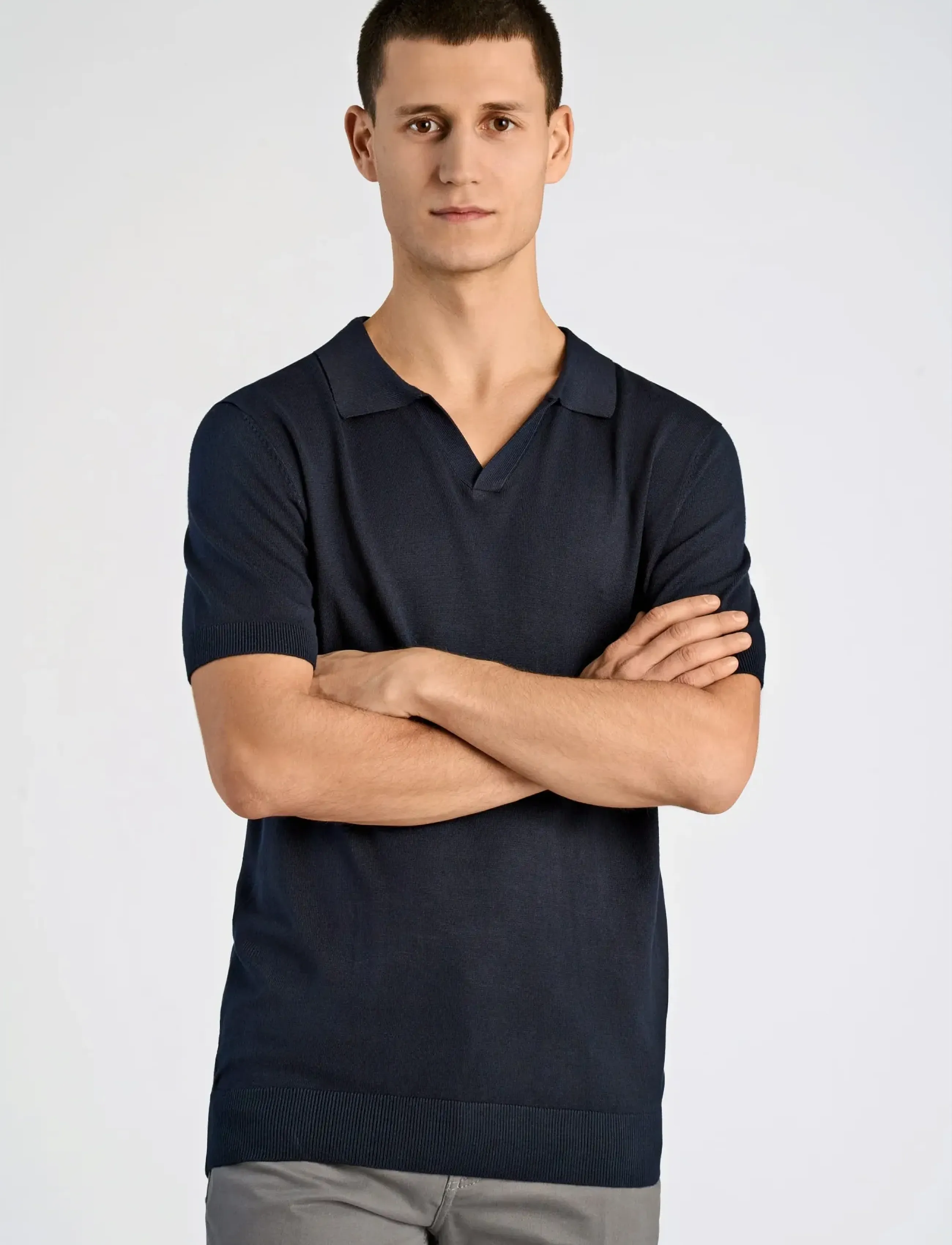 Ecovero S/S V-Neck Polo 2