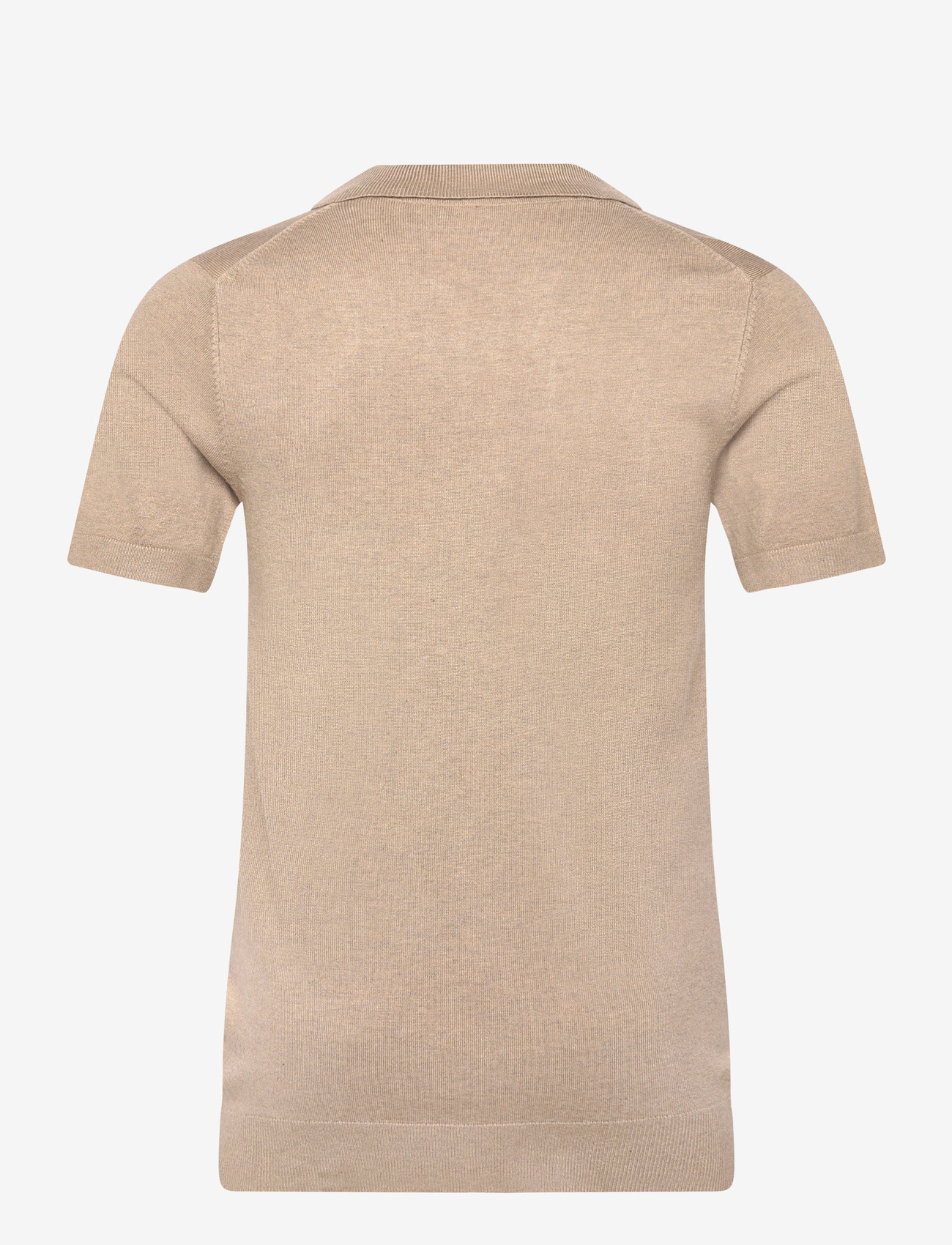 Lindbergh - Ecovero S/S v-neck polo - kootud polosärgid - sand mel - 2