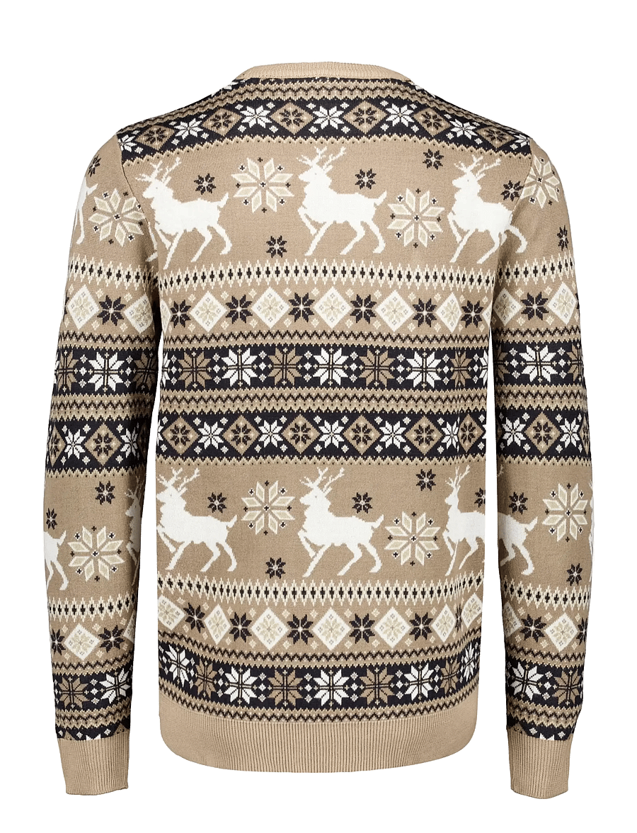 Lindbergh - Christmas knit - round necks - brown - 2