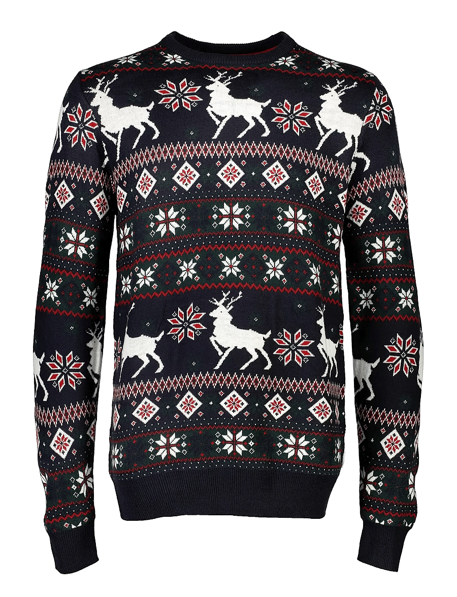 Lindbergh - Christmas knit - round necks - dk navy - 1