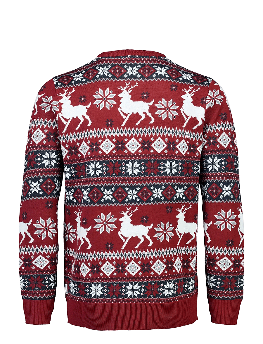 Lindbergh - Christmas knit - round necks - dk red - 2