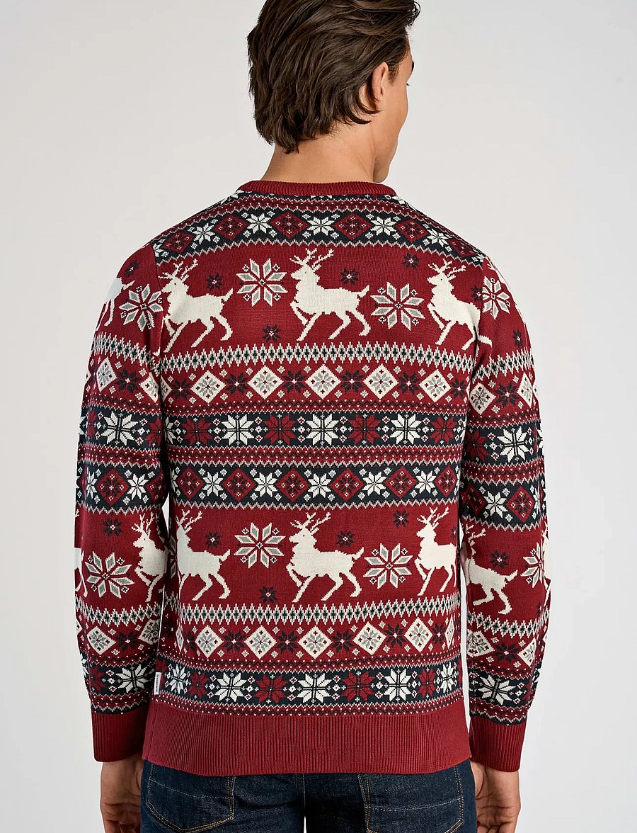 Lindbergh - Christmas knit - round necks - dk red - 4