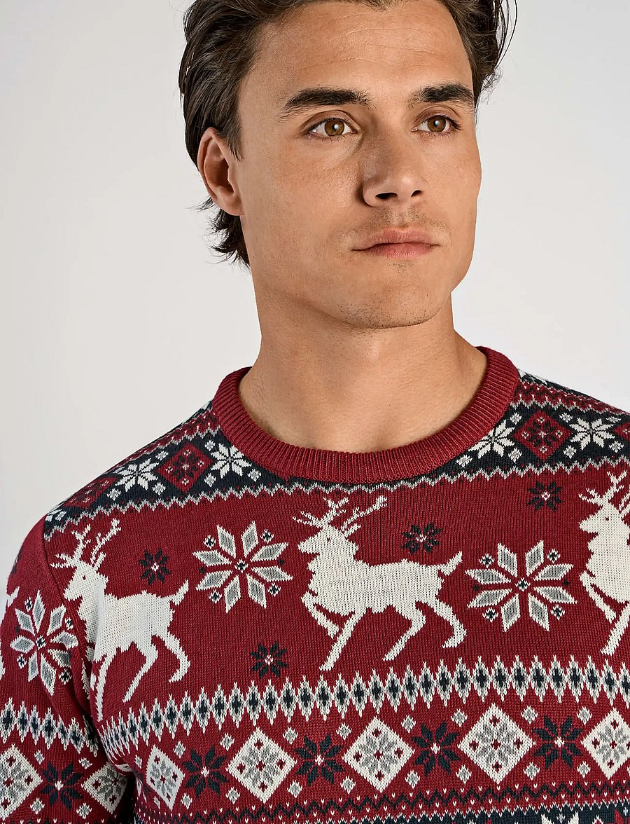 Lindbergh - Christmas knit - round necks - dk red - 5