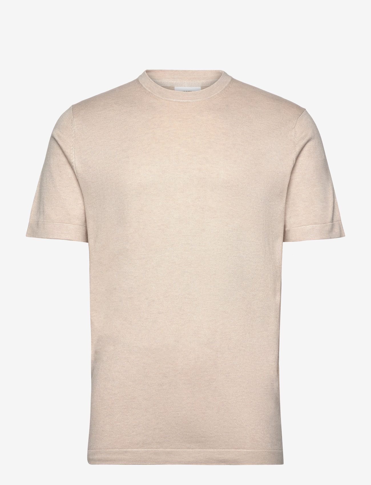 Lindbergh - Eco vero S/S o-neck tee - kortærmede t-shirts - fair stone mel - 0