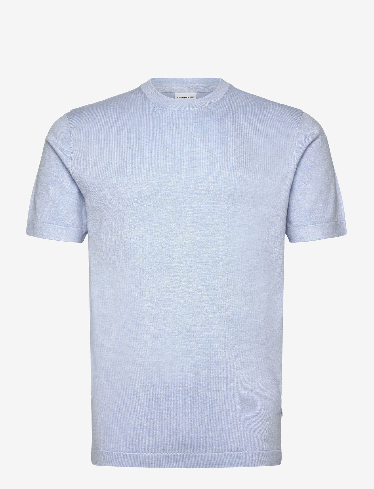 Lindbergh - Eco vero S/S o-neck tee - kurzärmelig - lt blue sky mel - 0