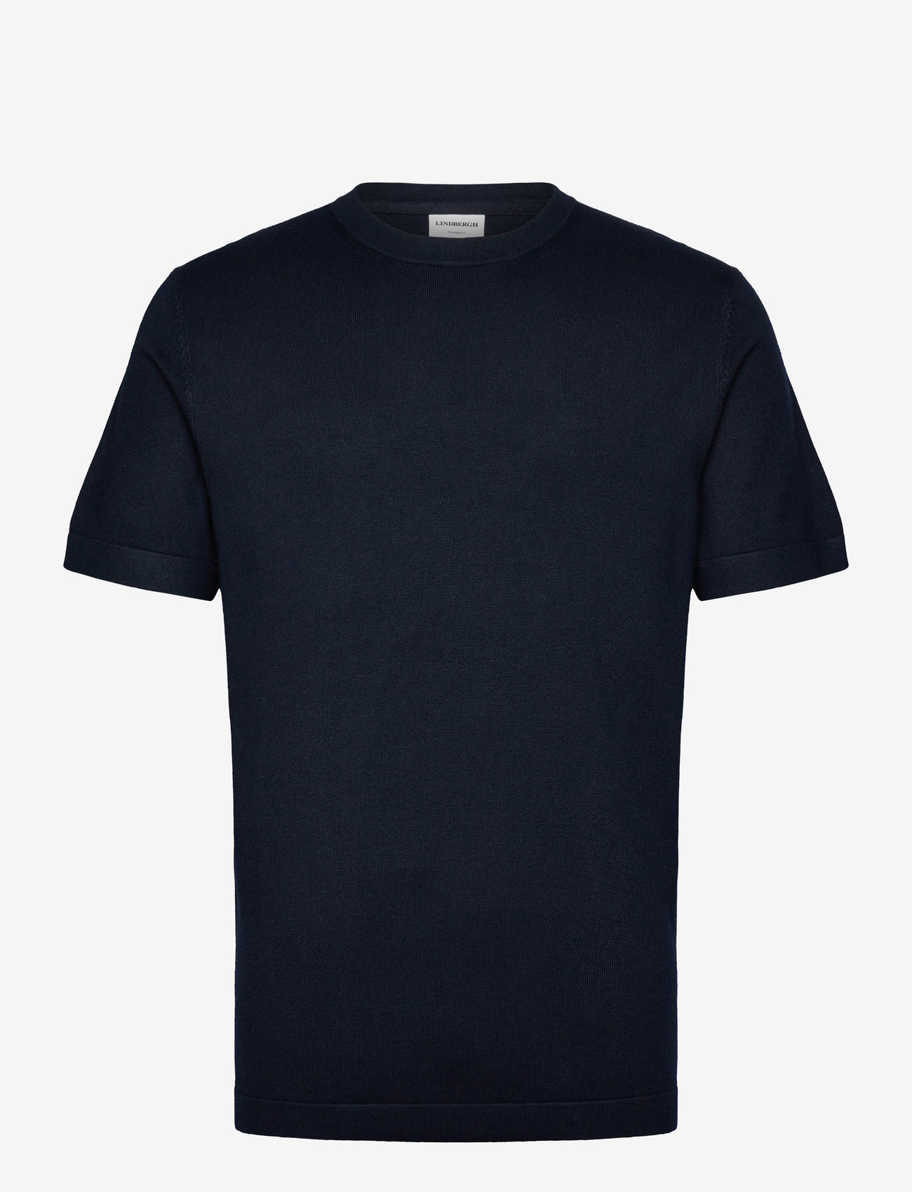 Lindbergh - Eco vero S/S o-neck tee - kortärmade t-shirts - navy - 0