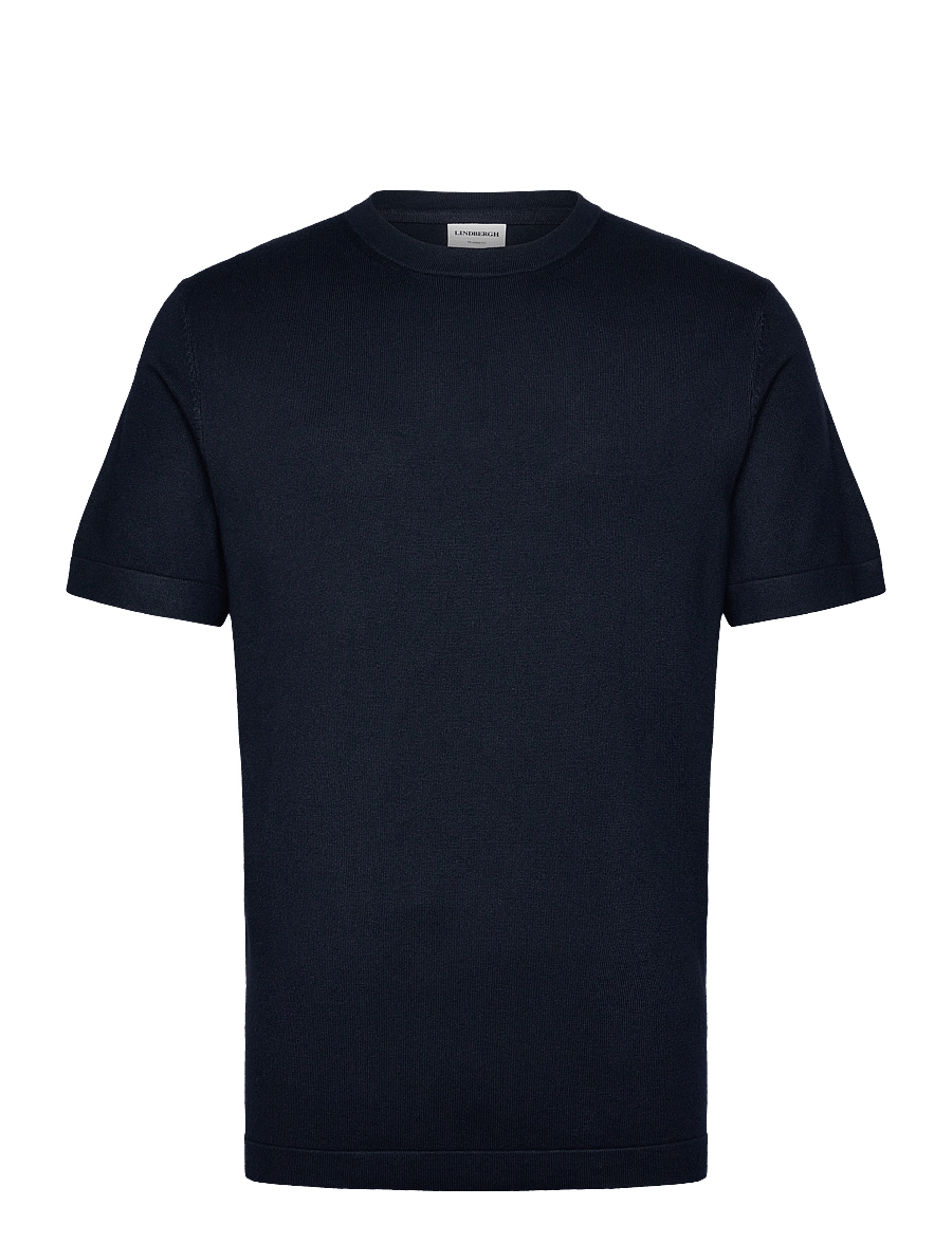 Lindbergh - Eco vero S/S o-neck tee - navy - 0