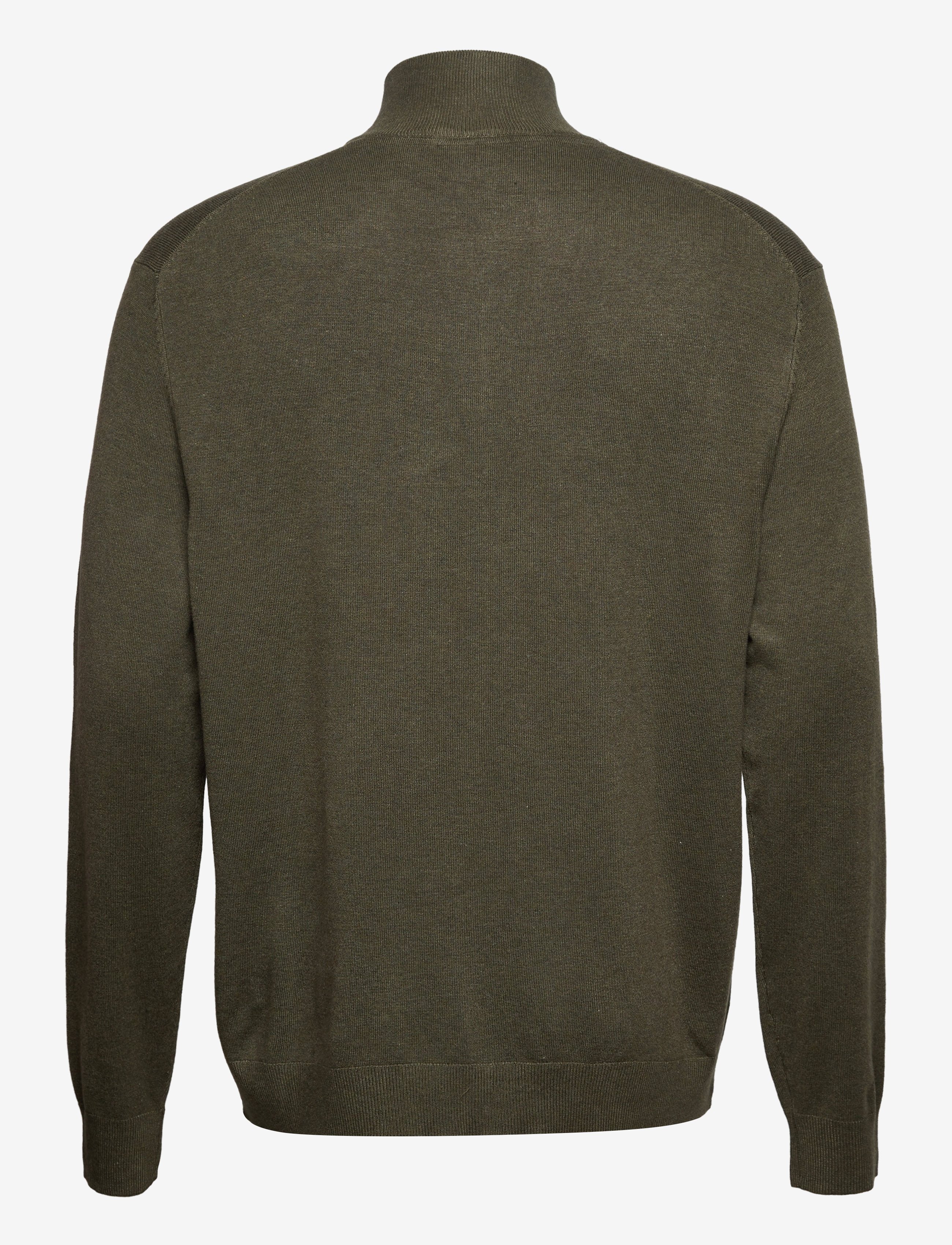 Lindbergh - Ecovero half zip L/S knit - half zip-tröjor - army mel - 2