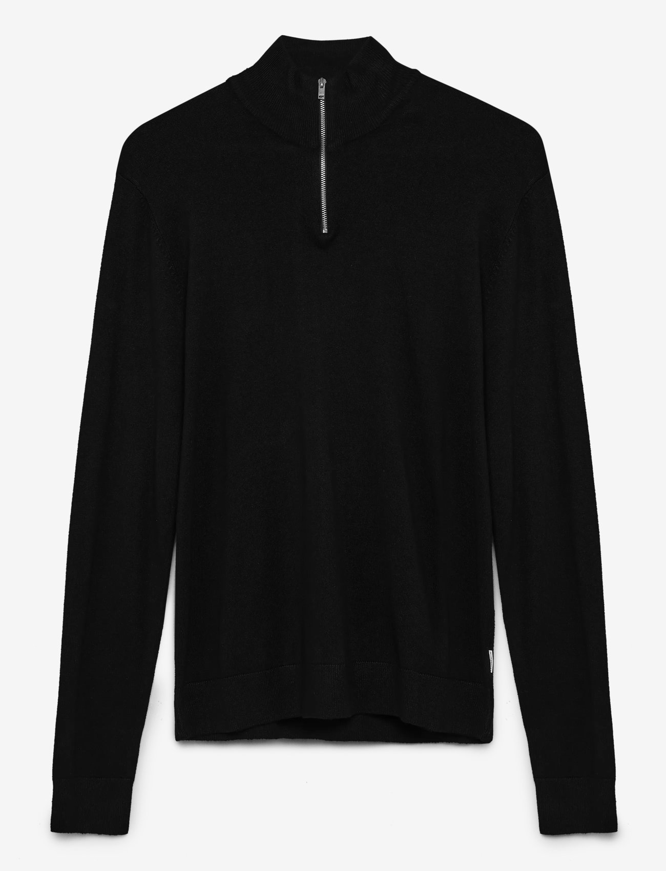 Lindbergh - Ecovero half zip L/S knit - half zip-tröjor - black - 2