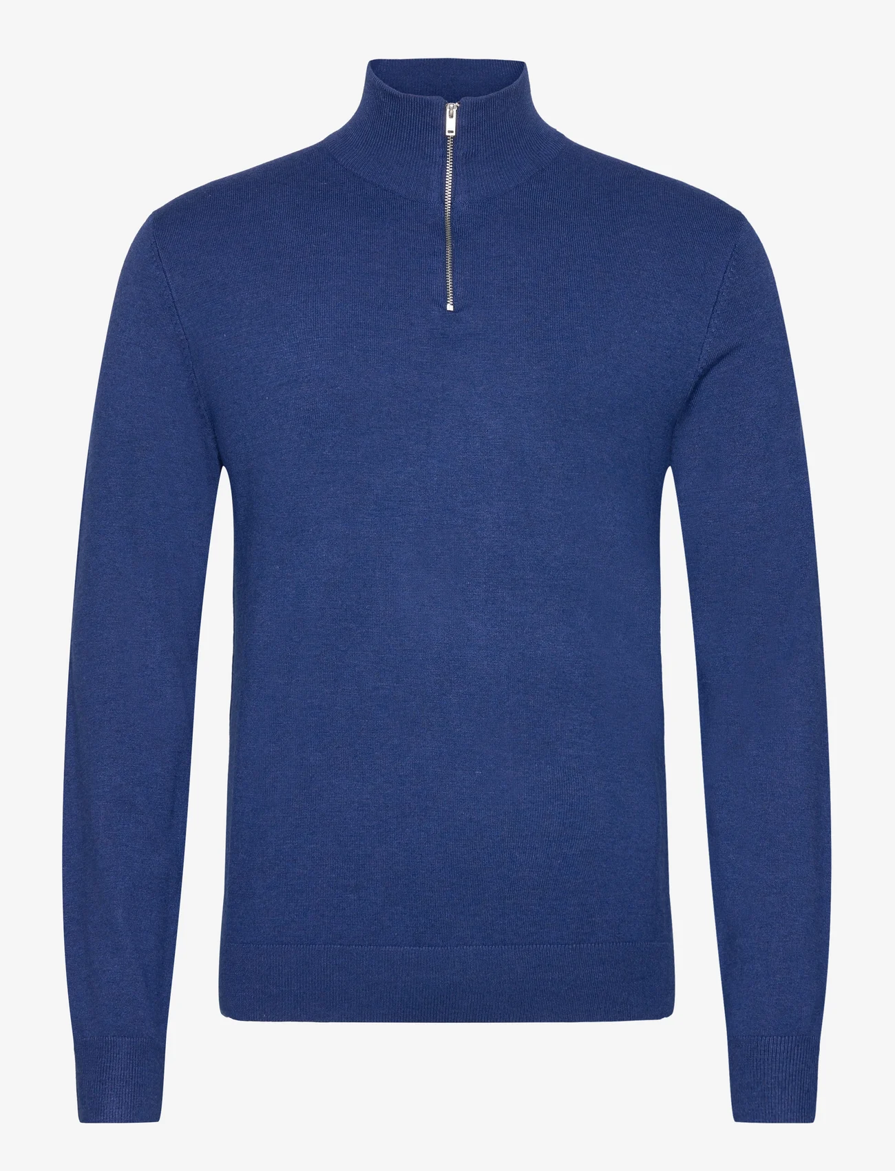 Lindbergh - Half zip mélange knit - basic-strickmode - bright blue mel - 0