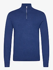 Lindbergh - Half zip mélange knit - basic-strickmode - bright blue mel - 0