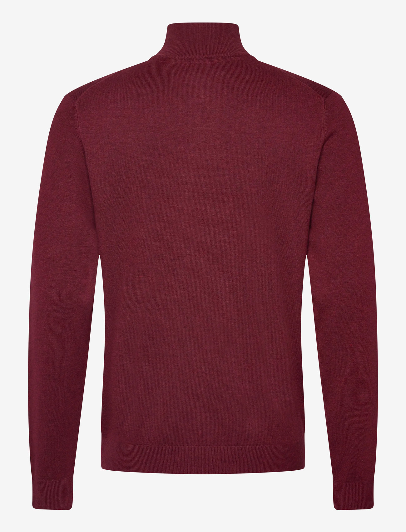 Lindbergh - Ecovero half zip L/S knit - herren - cherry mel - 2