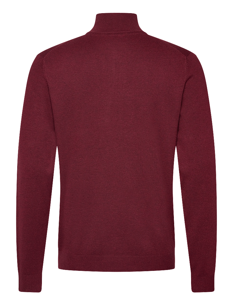 Lindbergh - Ecovero half zip L/S knit - pullover mit halbem reißverschluss - cherry mel - 2