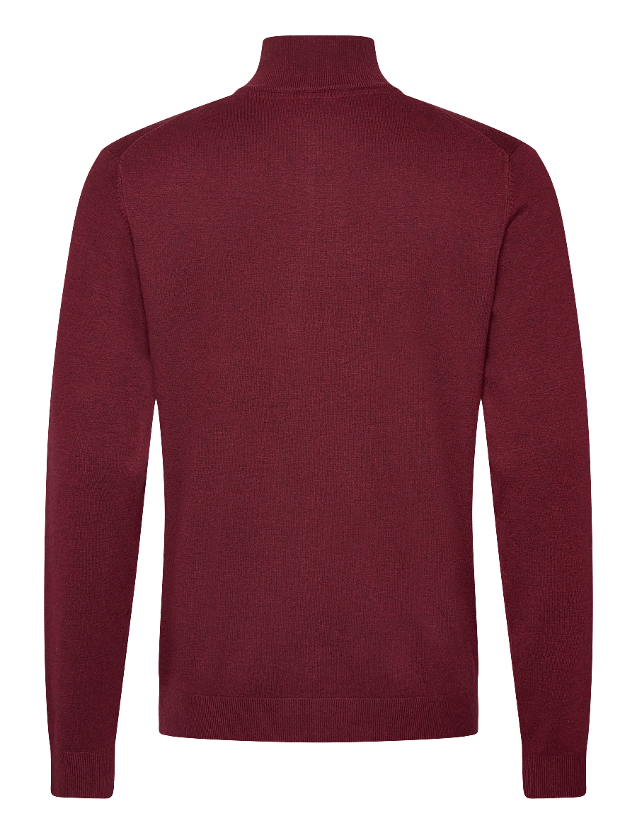 Lindbergh - Ecovero half zip L/S knit - džemperiai su trumpu užtrauktuku - cherry mel - 2