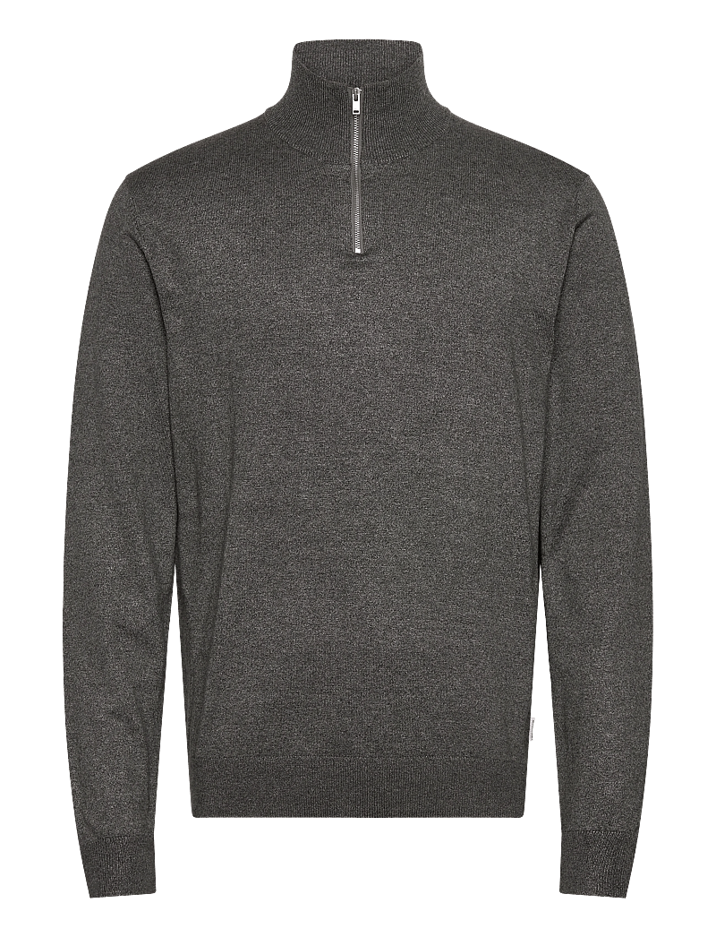 Lindbergh - Ecovero half zip L/S knit - pullover mit halbem reißverschluss - dk army blend - 1