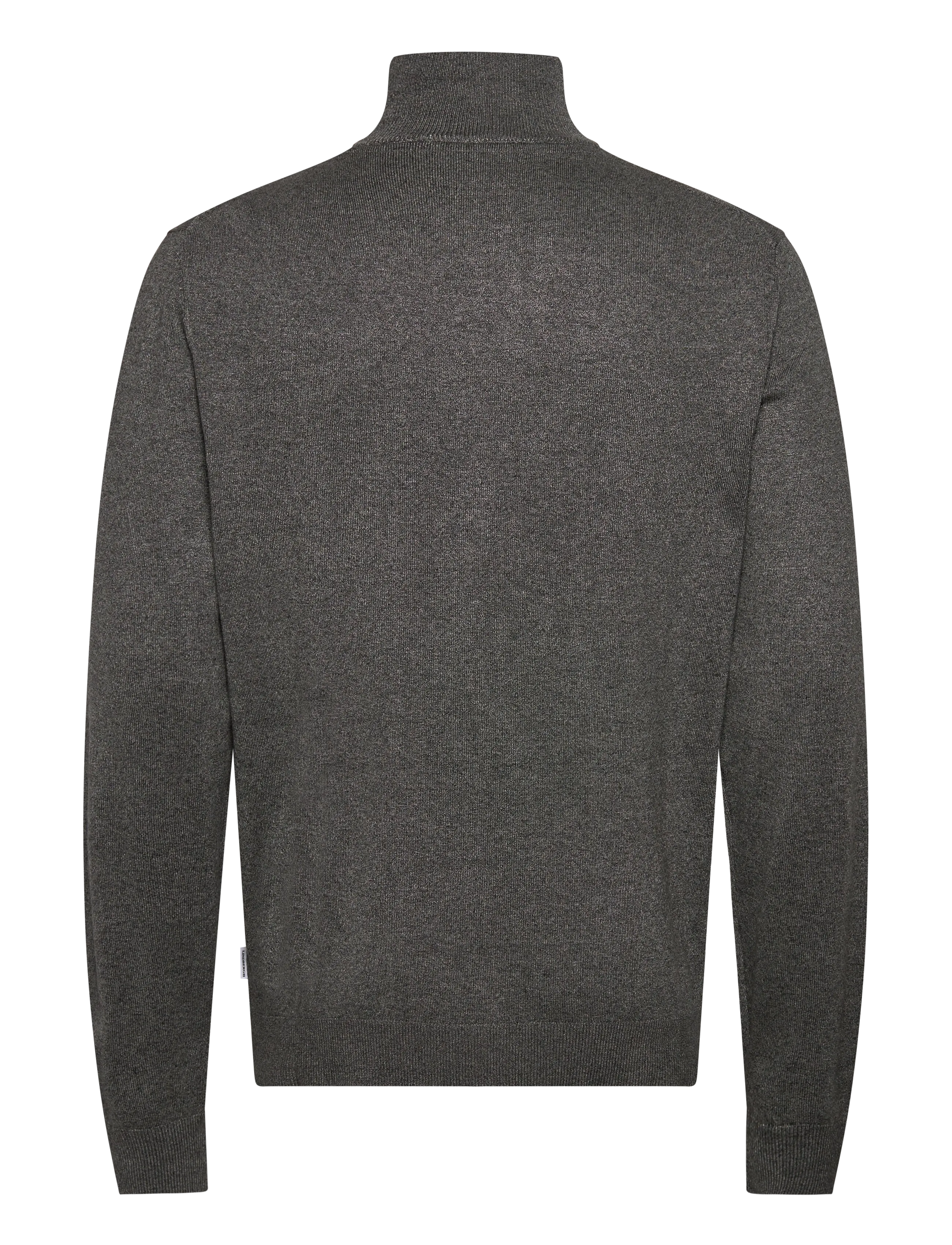 Lindbergh - Ecovero half zip L/S knit - mænd - dk army blend - 2