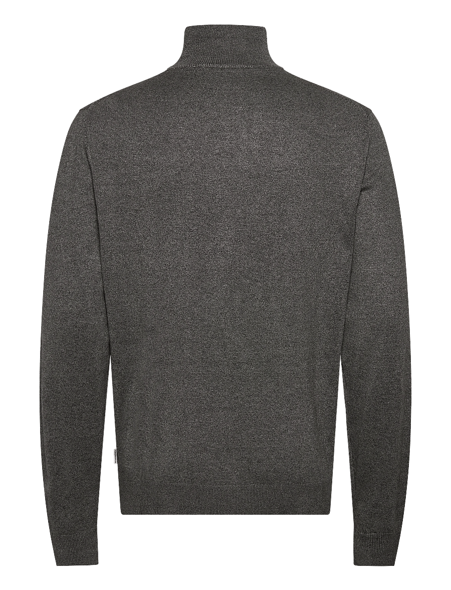 Lindbergh - Ecovero half zip L/S knit - pullover mit halbem reißverschluss - dk army blend - 2