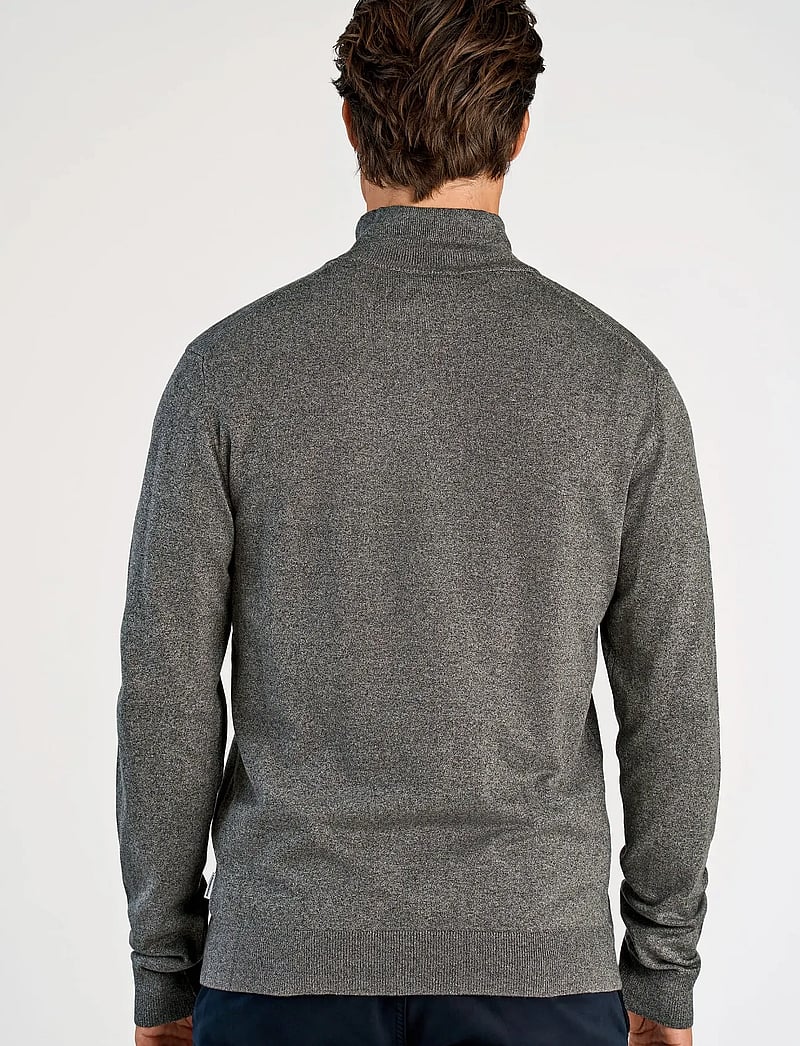 Lindbergh - Ecovero half zip L/S knit - pullover mit halbem reißverschluss - dk army blend - 4