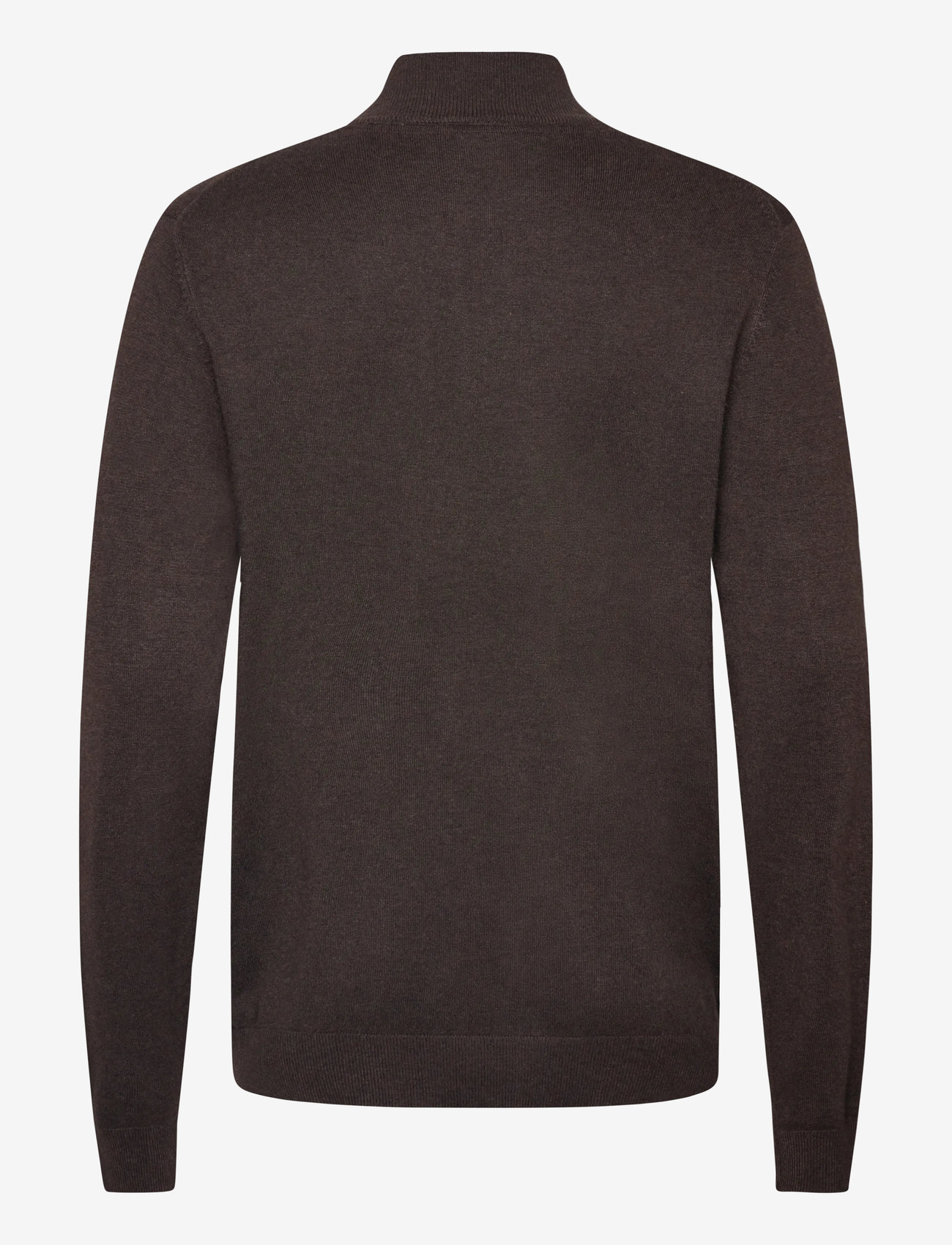Lindbergh - Ecovero half zip L/S knit - sügisesed riided - dk brown mel - 2