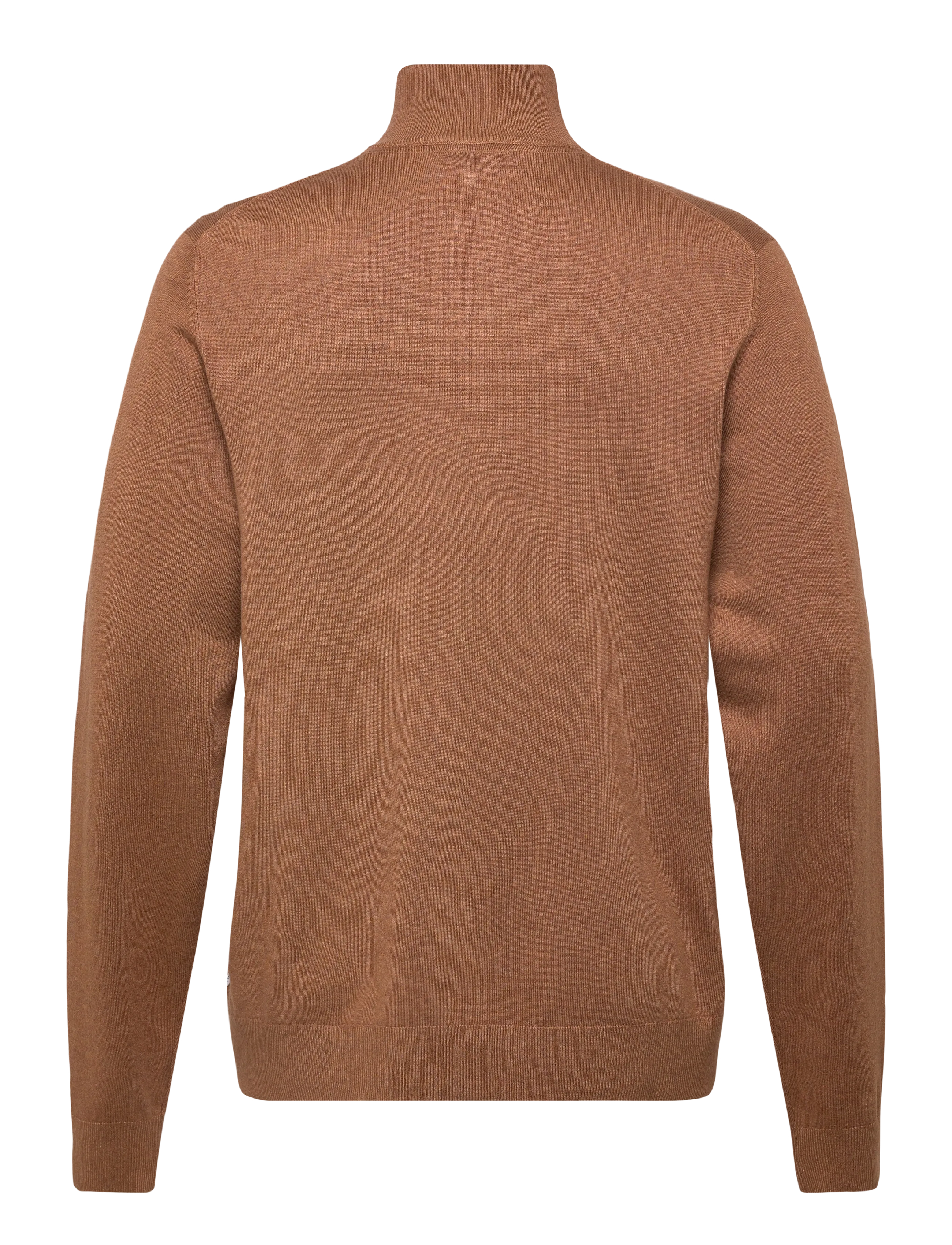 Lindbergh - Ecovero half zip L/S knit - truien met halve rits - dk camel mel - 1