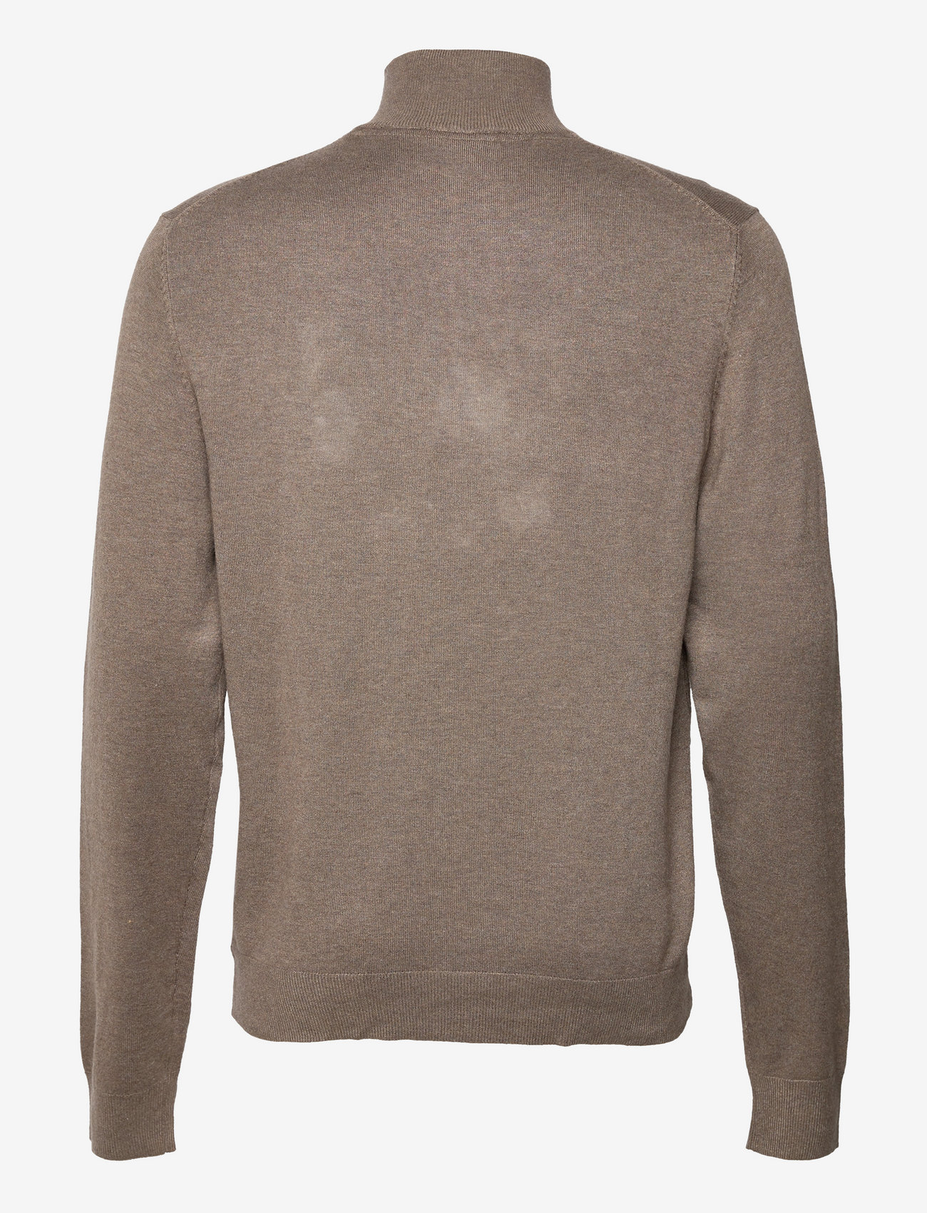 Lindbergh - Ecovero half zip L/S knit - half zip-tröjor - dk sand mel - 2