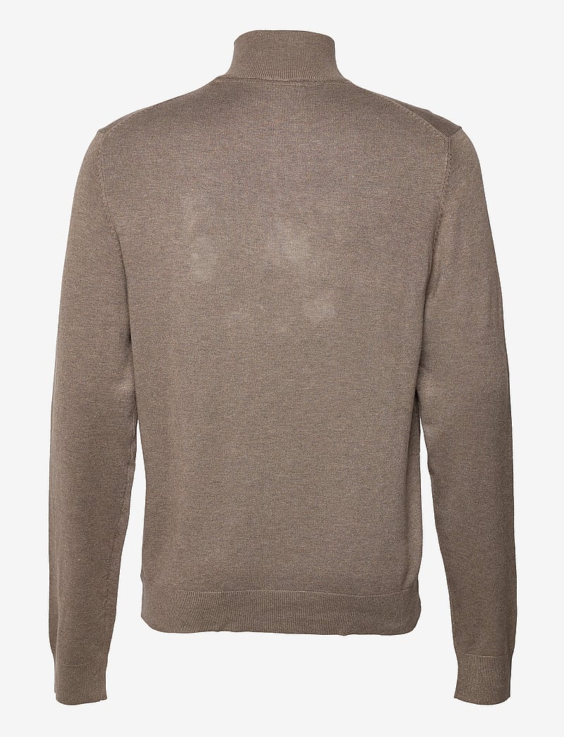 Lindbergh - Ecovero half zip L/S knit - pullover mit halbem reißverschluss - dk sand mel - 2