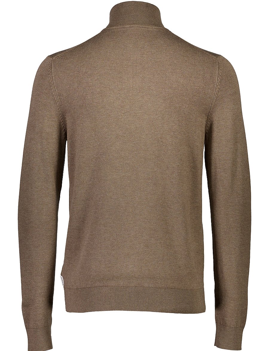 Lindbergh - Ecovero half zip L/S knit - pullover mit halbem reißverschluss - dk sand mel - 5